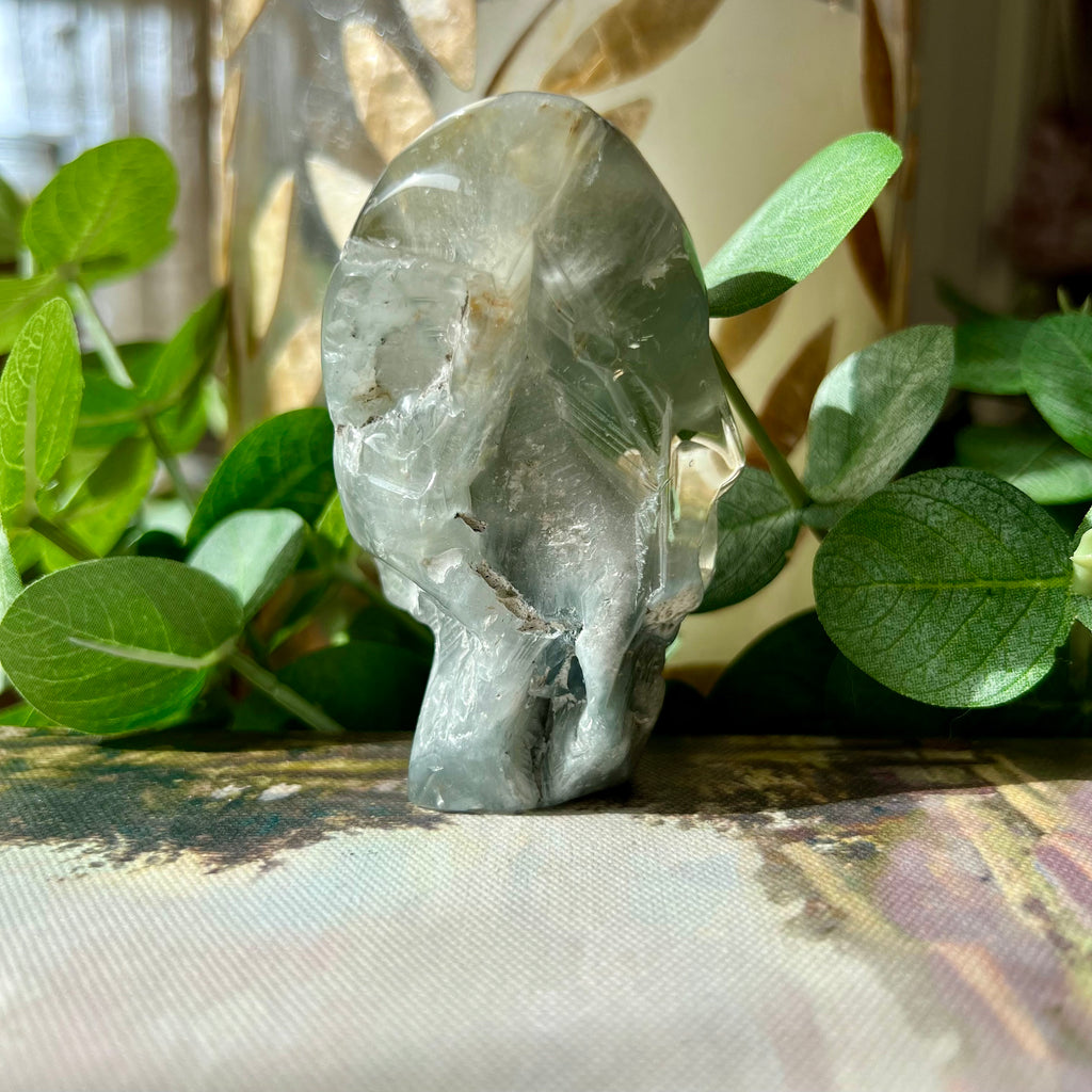 Included Quartz Crystal Skull: Gray Igor De Souza Stone