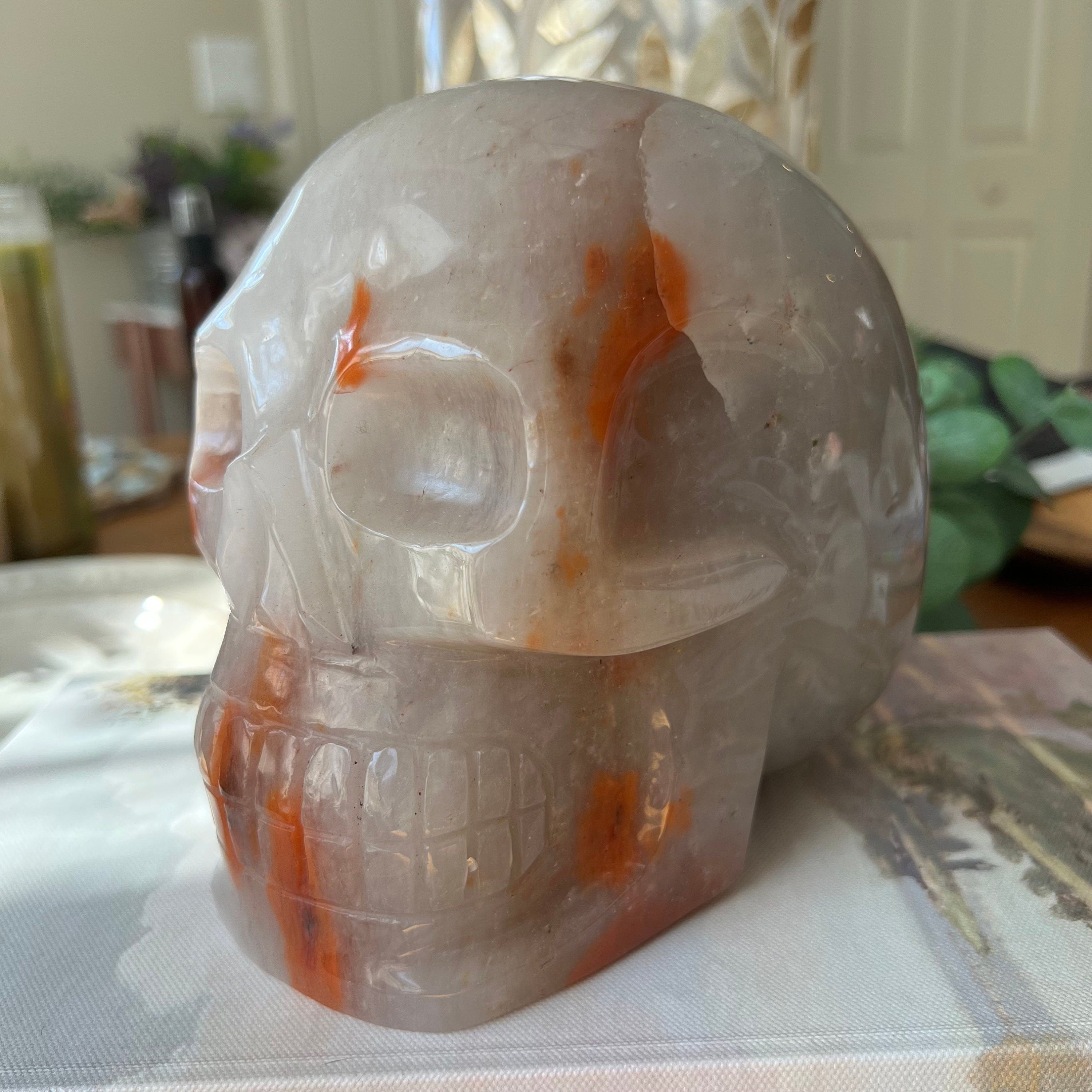 Huge Brazilian Aragonite Skull