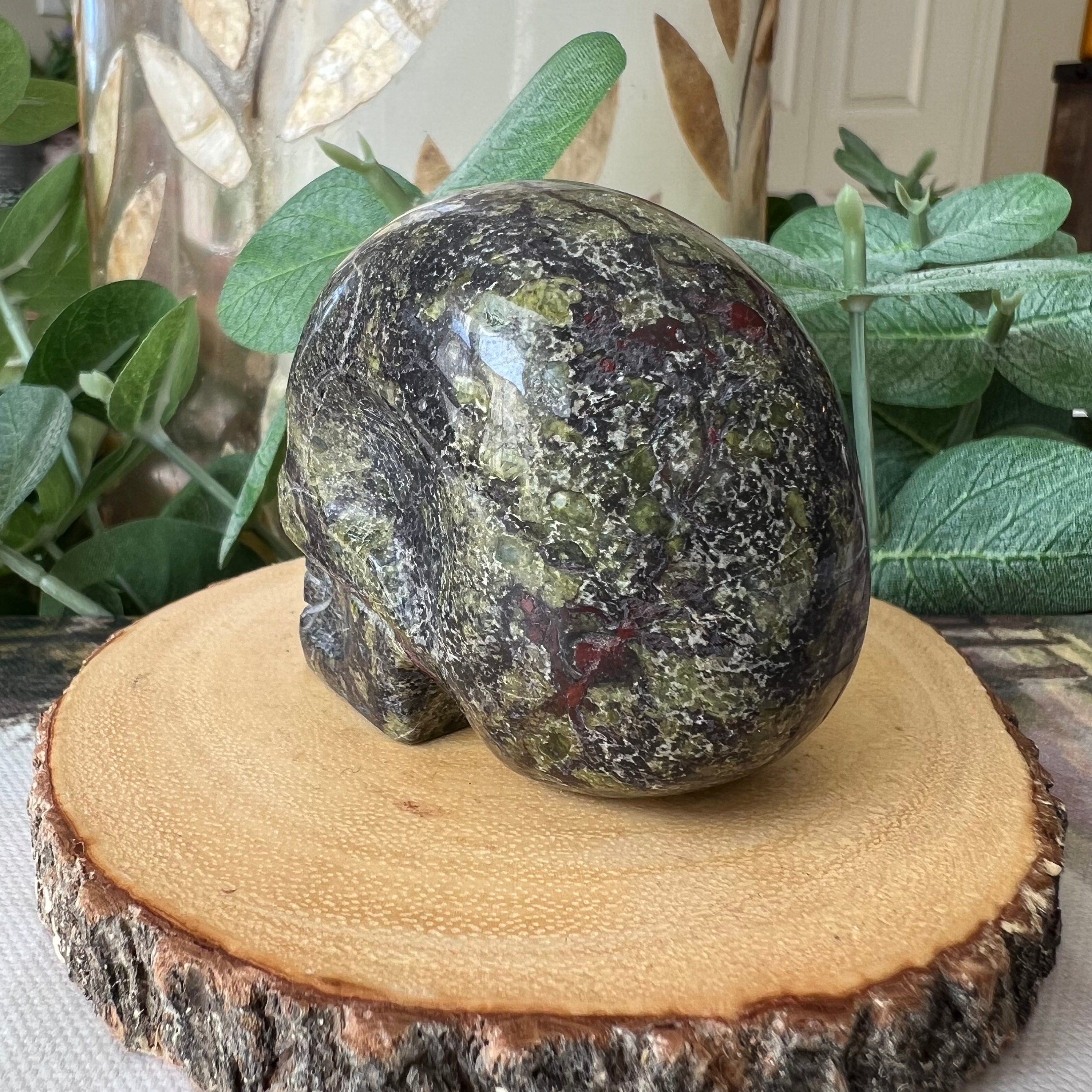 Sweet Brazilian Dragon's Blood Jasper Crystal Skull