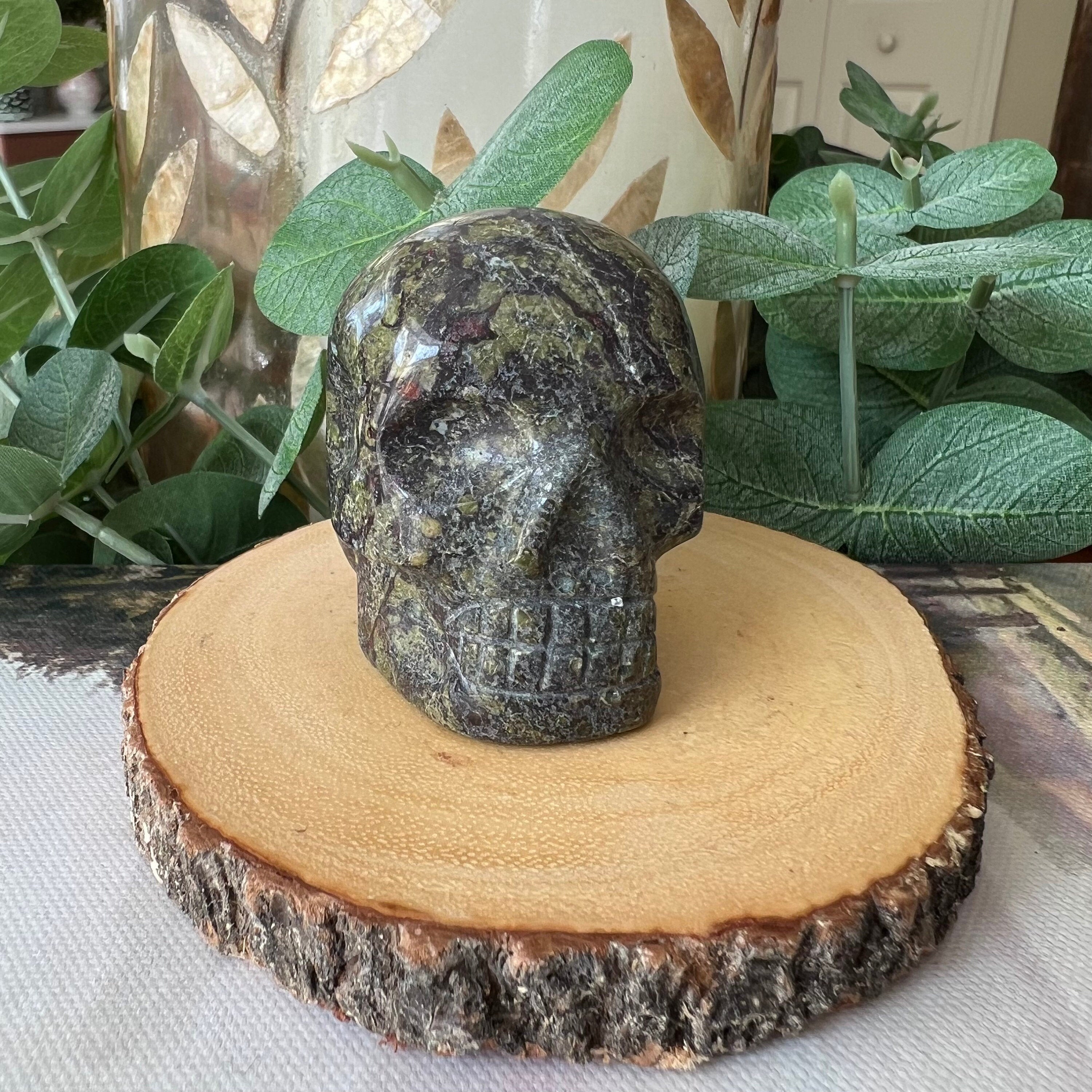 Sweet Brazilian Dragon's Blood Jasper Crystal Skull