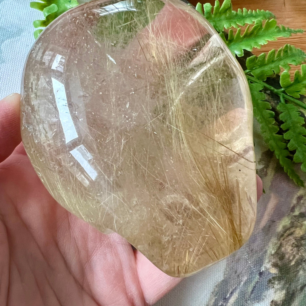 Large Rutile Citrine Crystal Skull: Leandro De Souza Carving