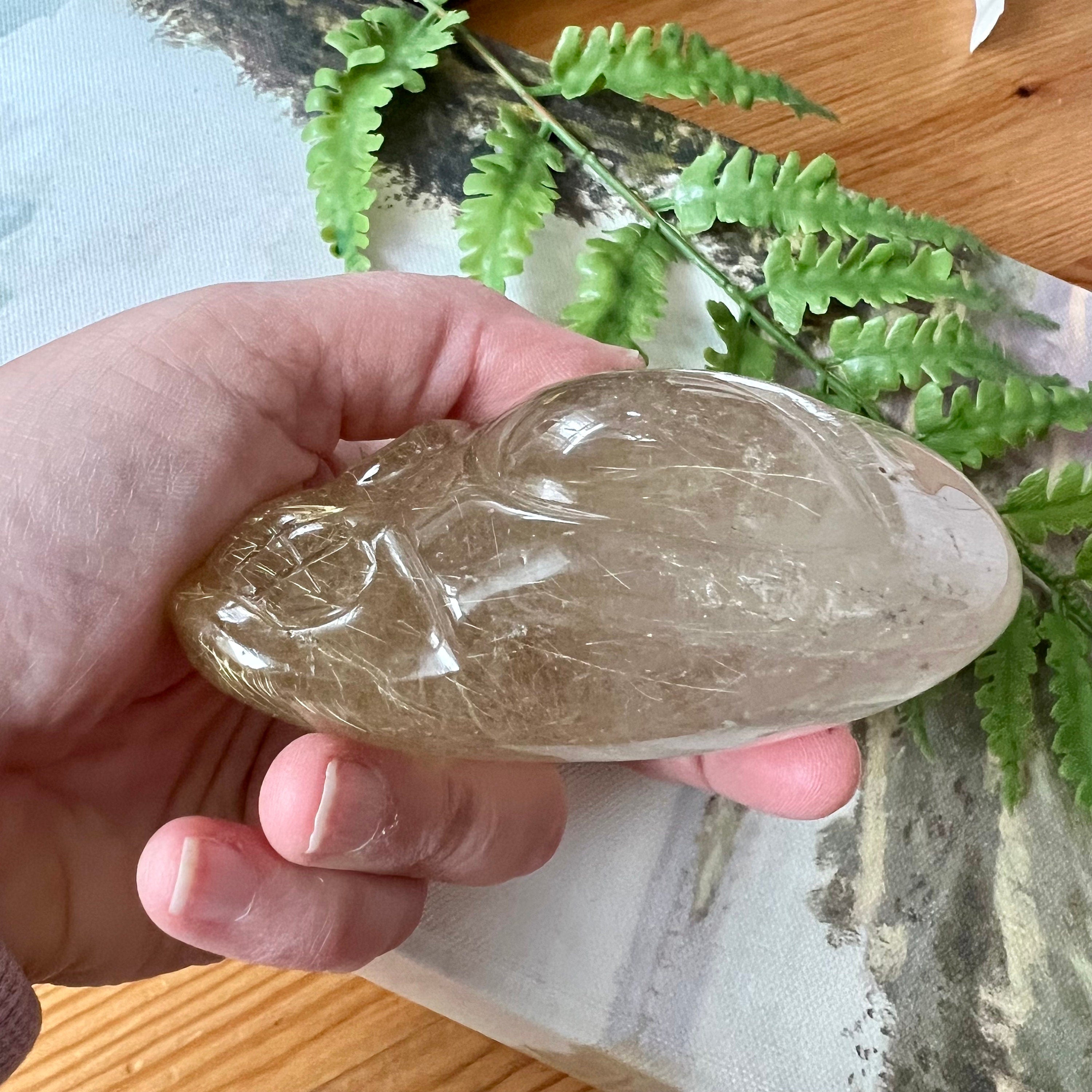 Large Rutile Citrine Crystal Skull: Leandro De Souza Carving