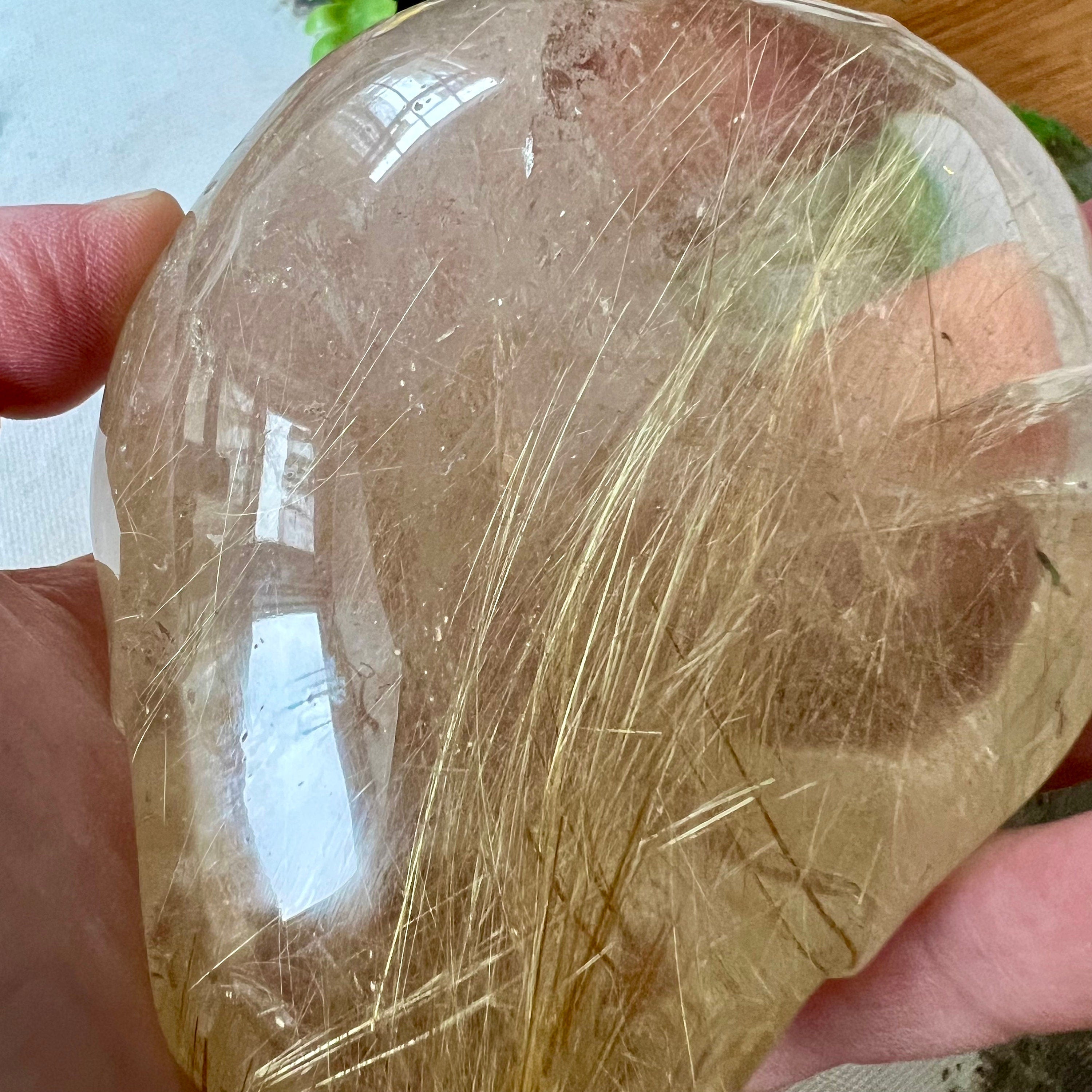 Large Rutile Citrine Crystal Skull: Leandro De Souza Carving