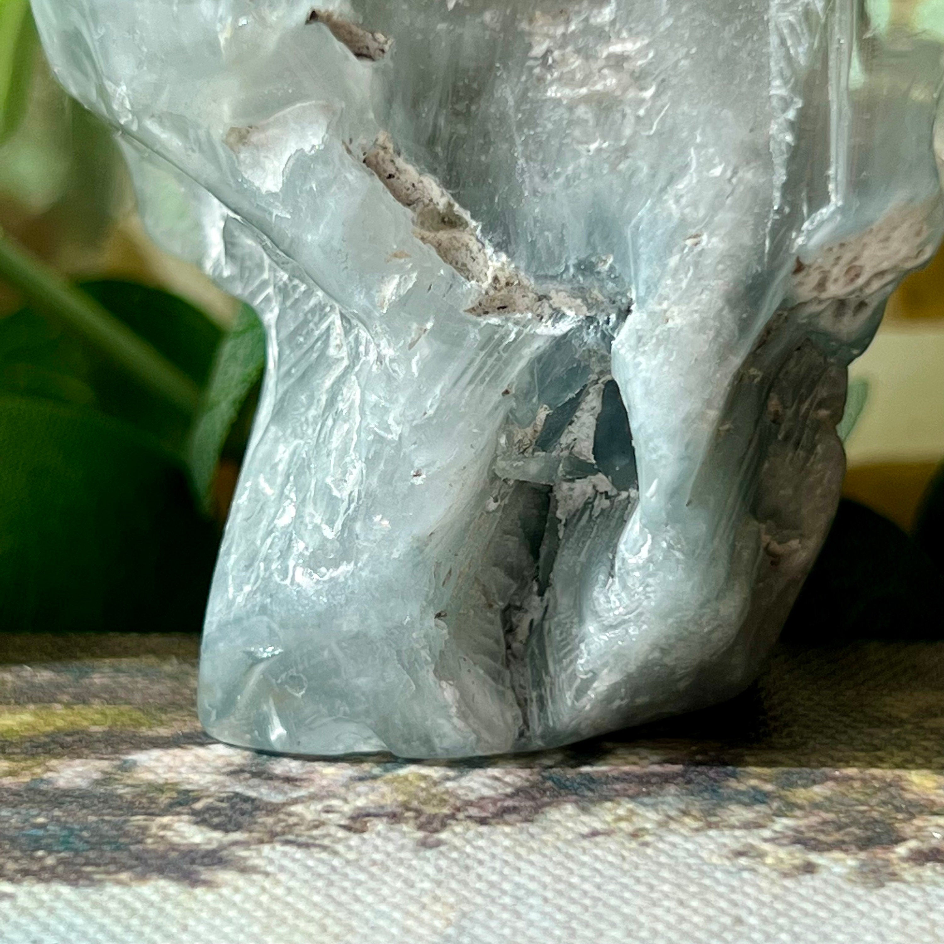 Included Quartz Crystal Skull: Gray Igor De Souza Stone
