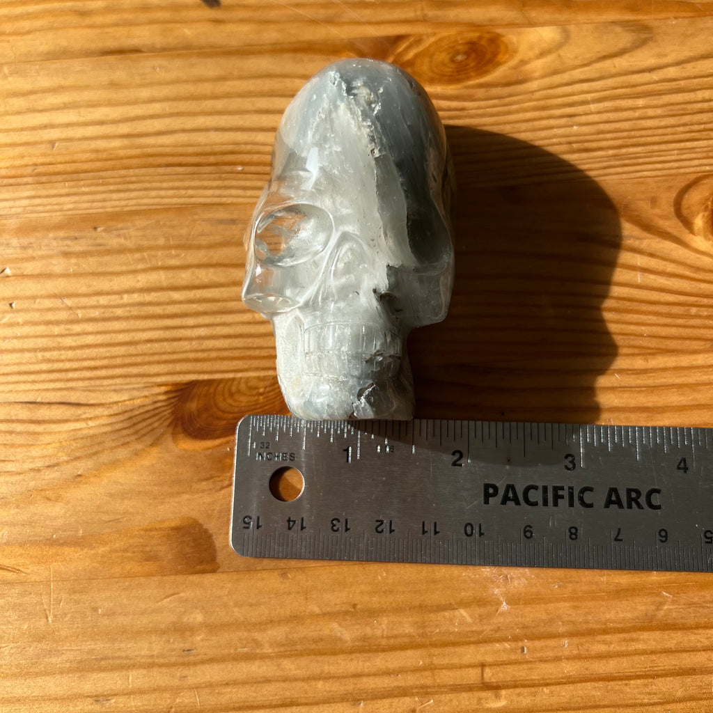 Included Quartz Crystal Skull: Gray Igor De Souza Stone