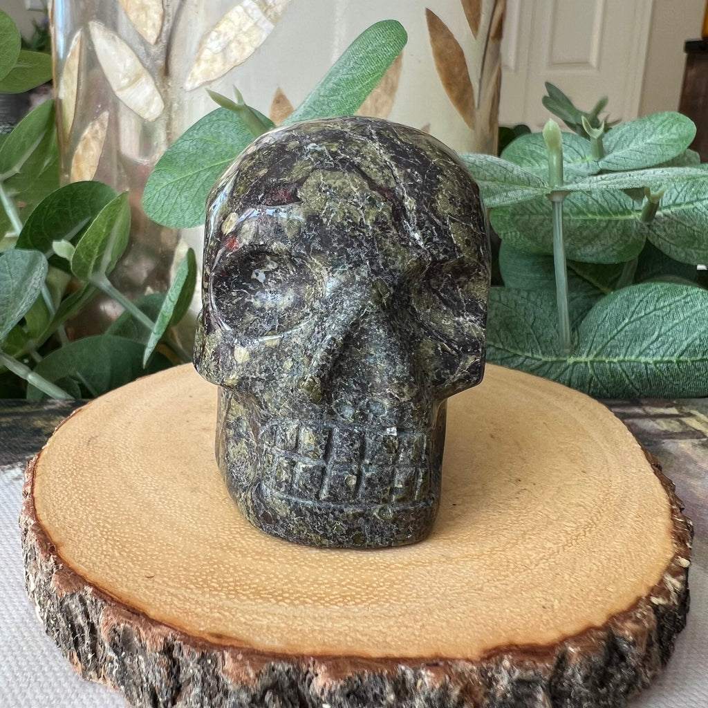 Sweet Brazilian Dragon's Blood Jasper Crystal Skull