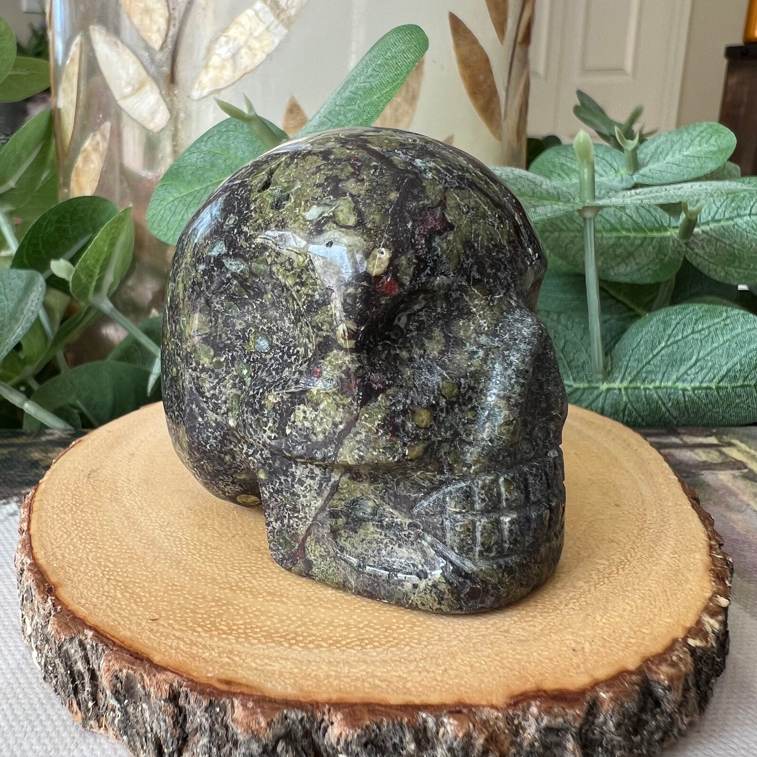 Sweet Brazilian Dragon's Blood Jasper Crystal Skull