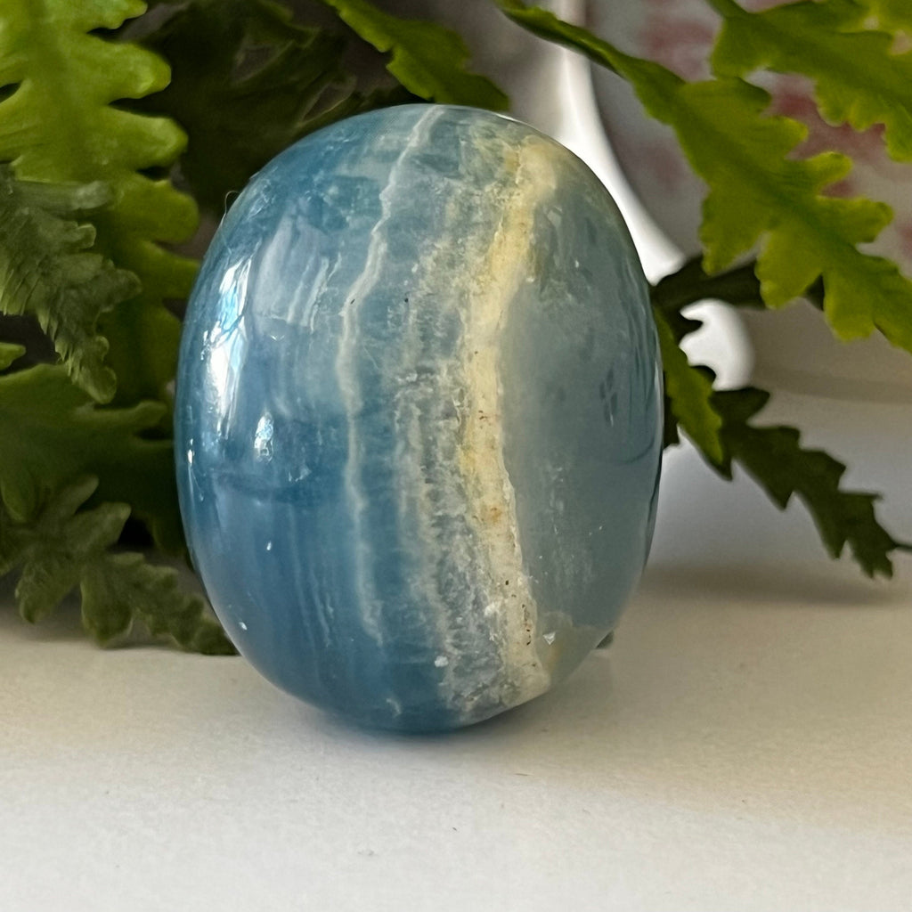 Blue Onyx Crystal Skull Carving: Artifactual Detail