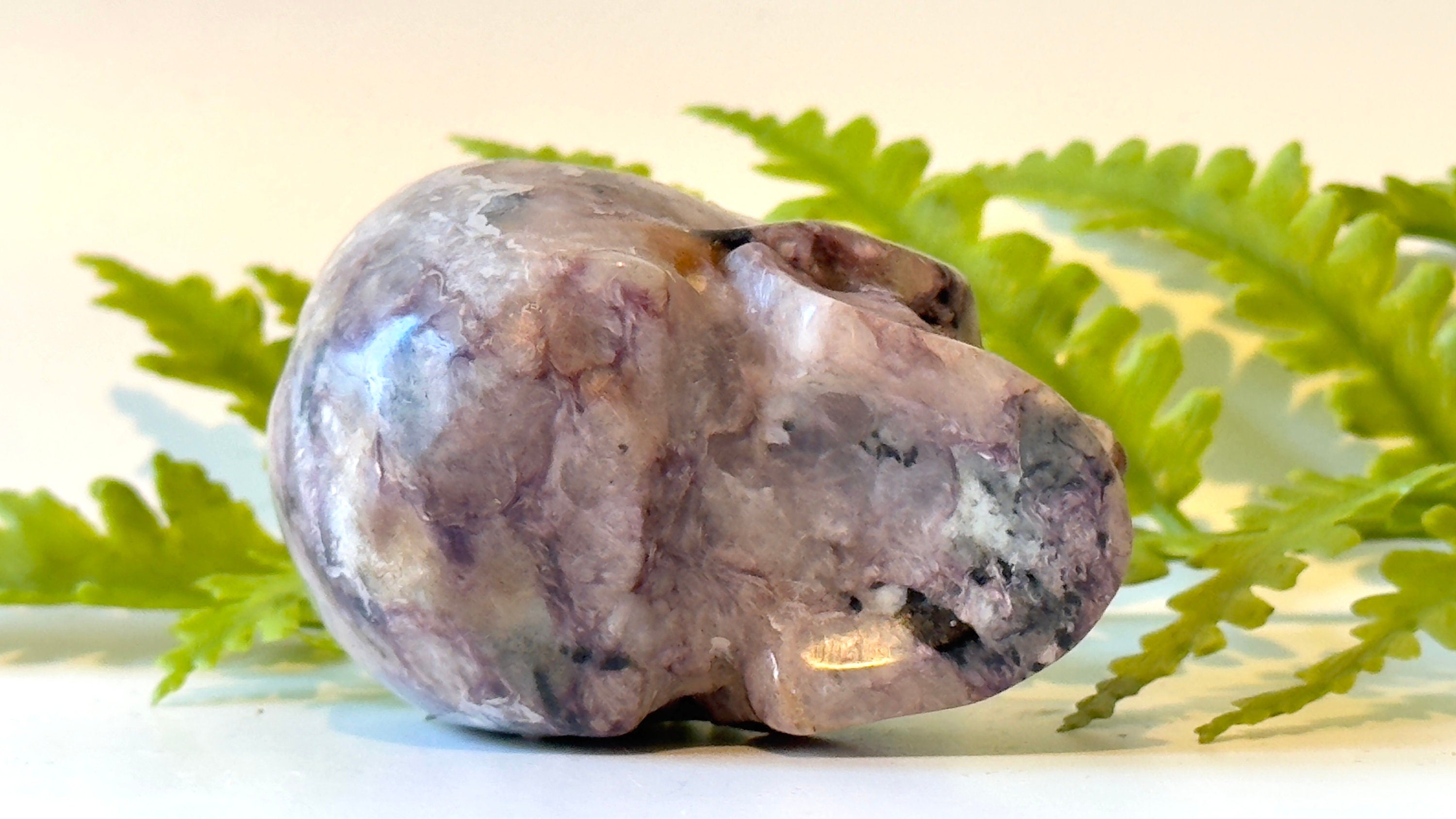 Charoite Crystal Skull, 2", Exquisitely Carved
