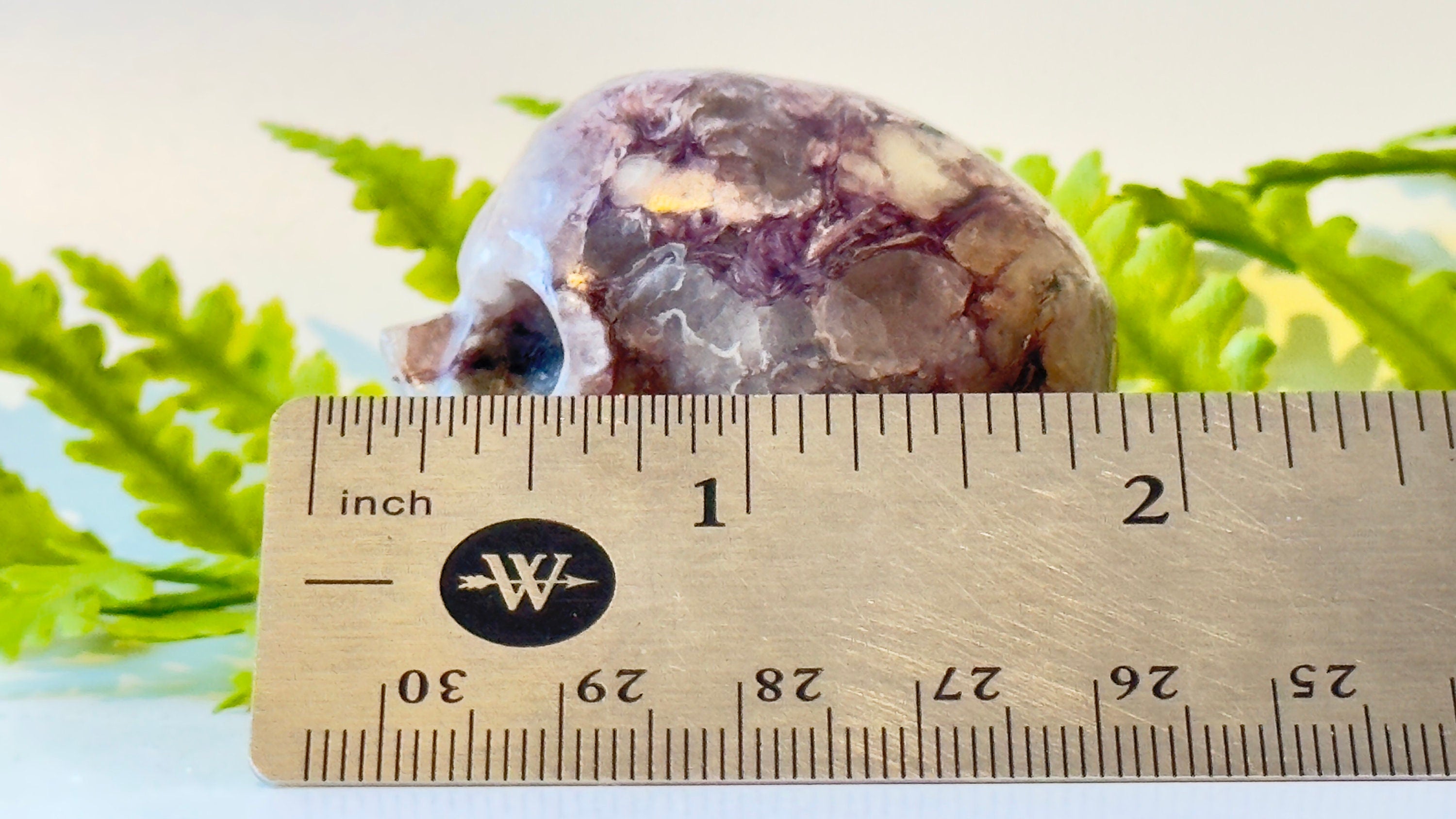 Charoite Crystal Skull, 2", Exquisitely Carved