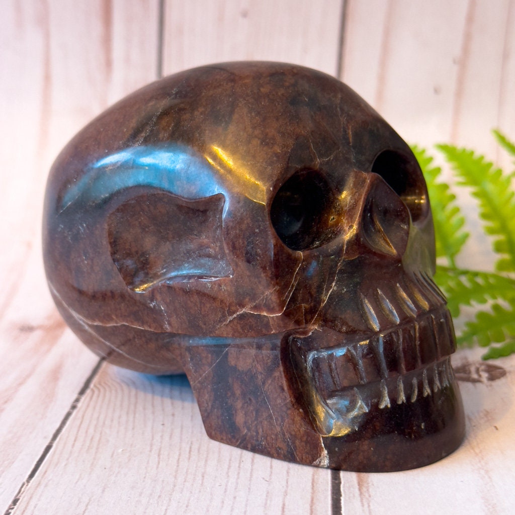 Large Garnet Skull, Beautifully Carved