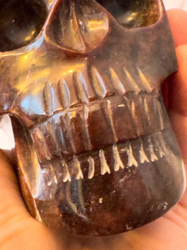 Large Garnet Skull, Beautifully Carved