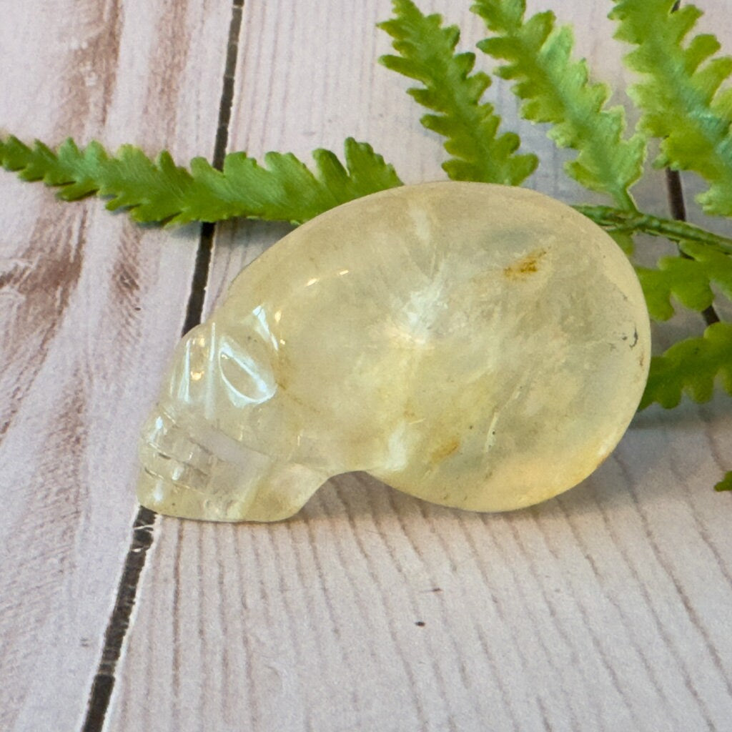 Elongated citrine skull by Igor de Souza