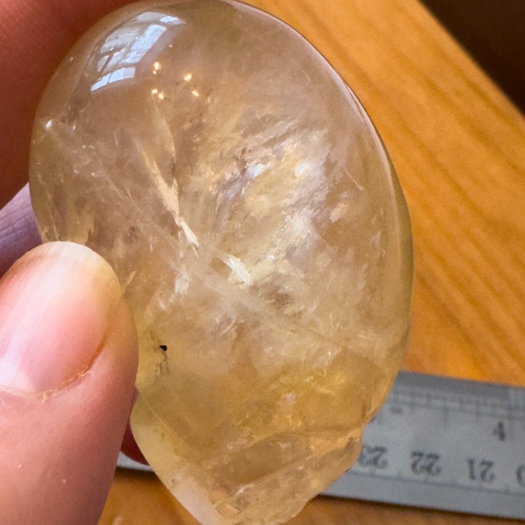 Elongated citrine skull by Igor de Souza