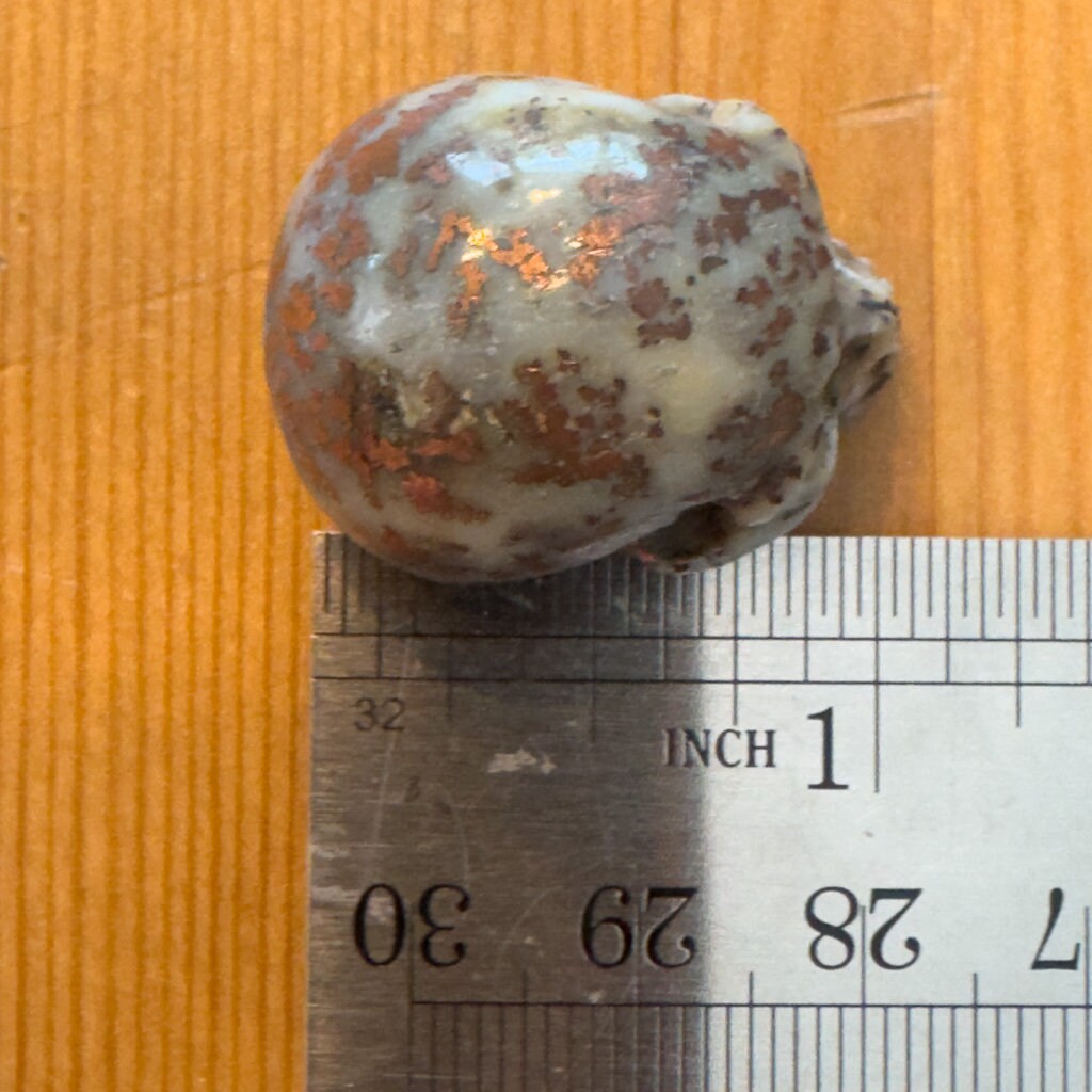 Rare Copper in Agate Skull Carved by Artifactual #1