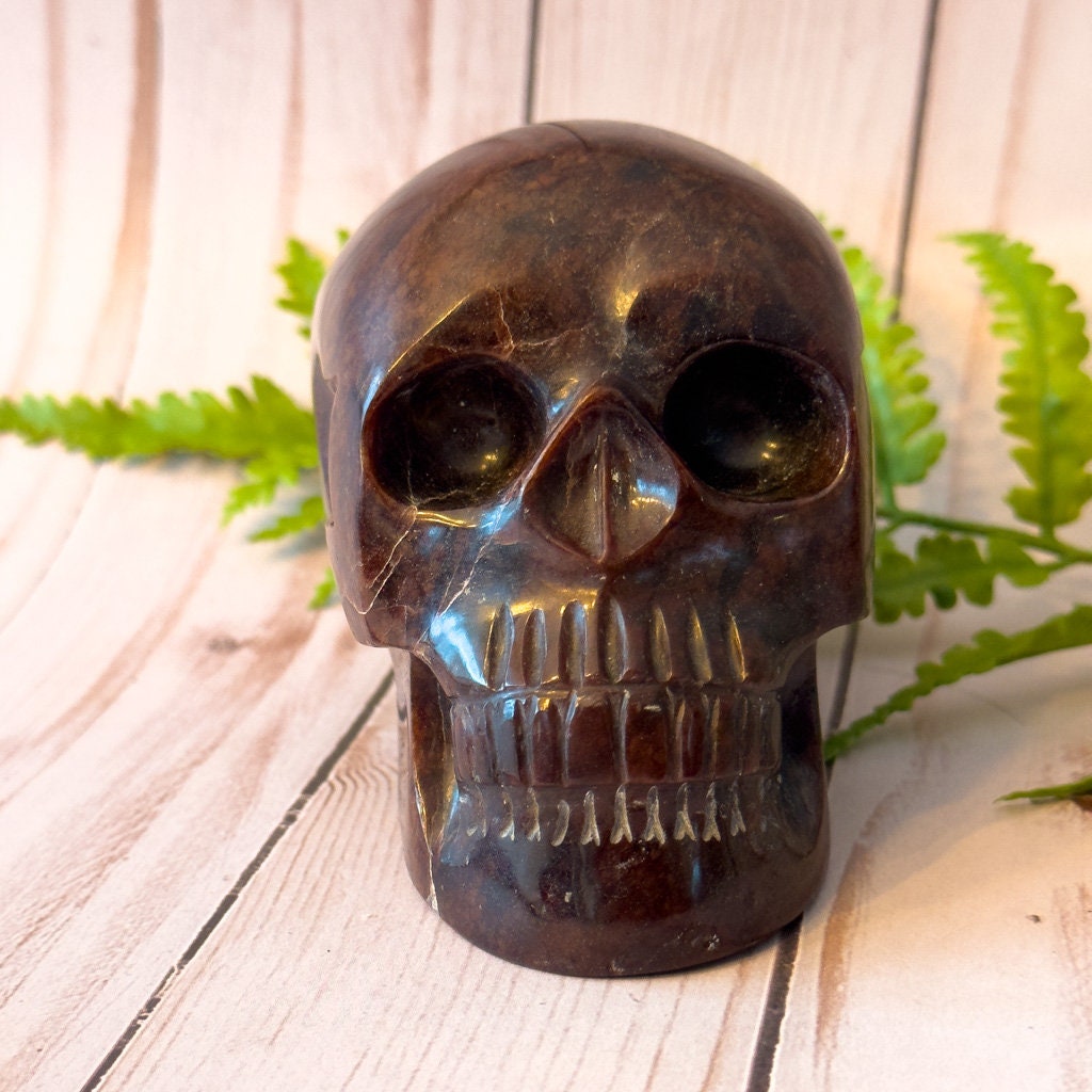 Large Garnet Skull, Beautifully Carved