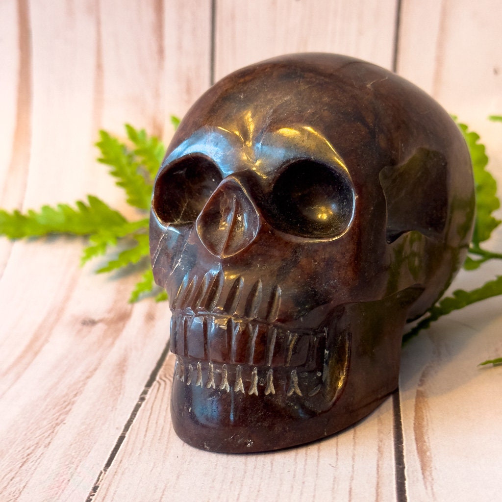 Large Garnet Skull, Beautifully Carved