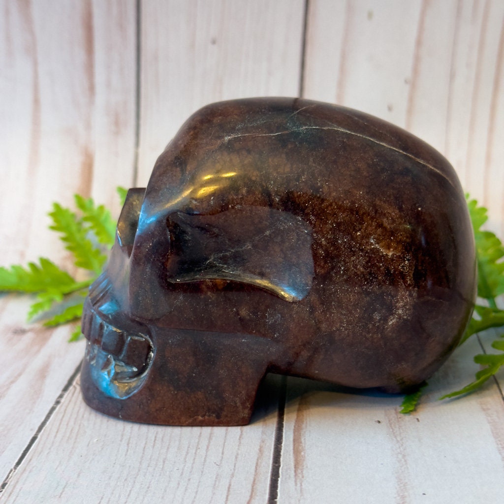 Large Garnet Skull, Beautifully Carved