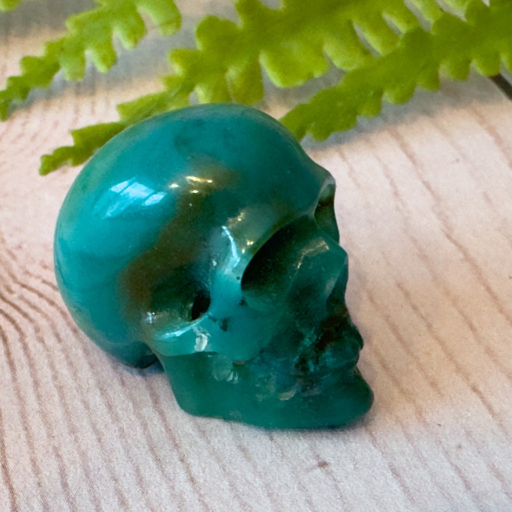 Outstanding Opalized Wood Skull by Artifactual