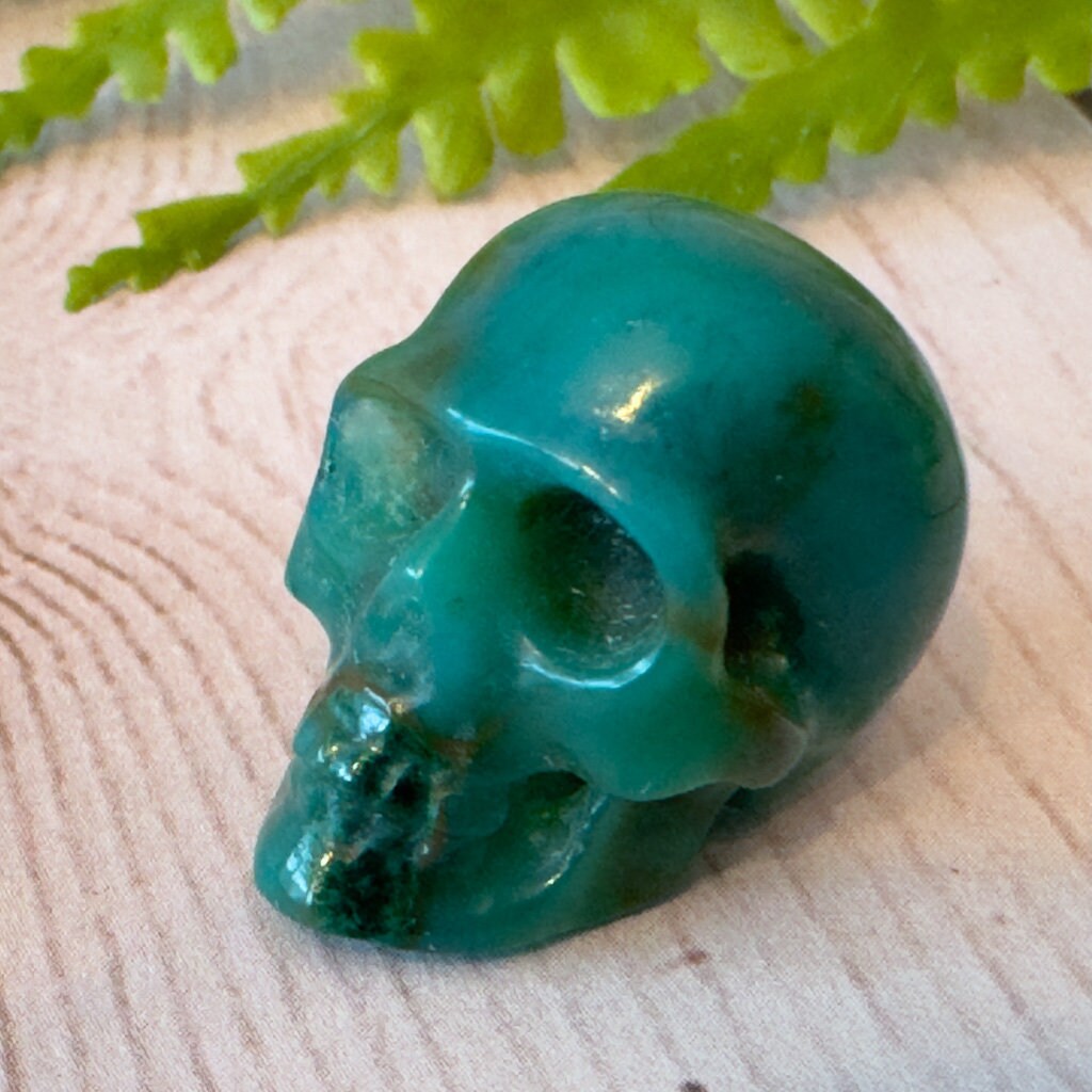 Outstanding Opalized Wood Skull by Artifactual