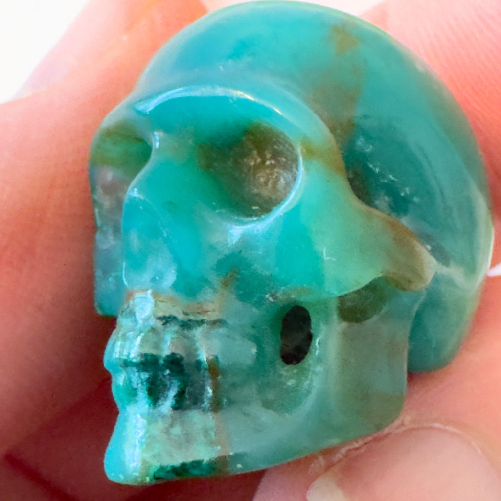 Outstanding Opalized Wood Skull by Artifactual