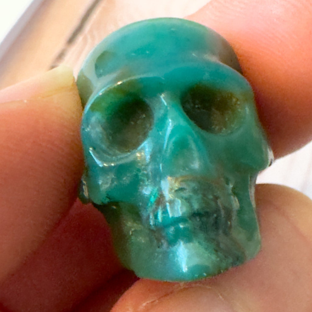 Outstanding Opalized Wood Skull by Artifactual