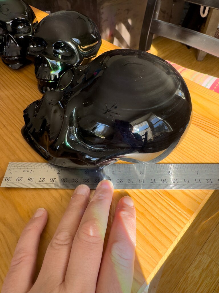 Stunning Rainbow Velvet Obsidian Skull
