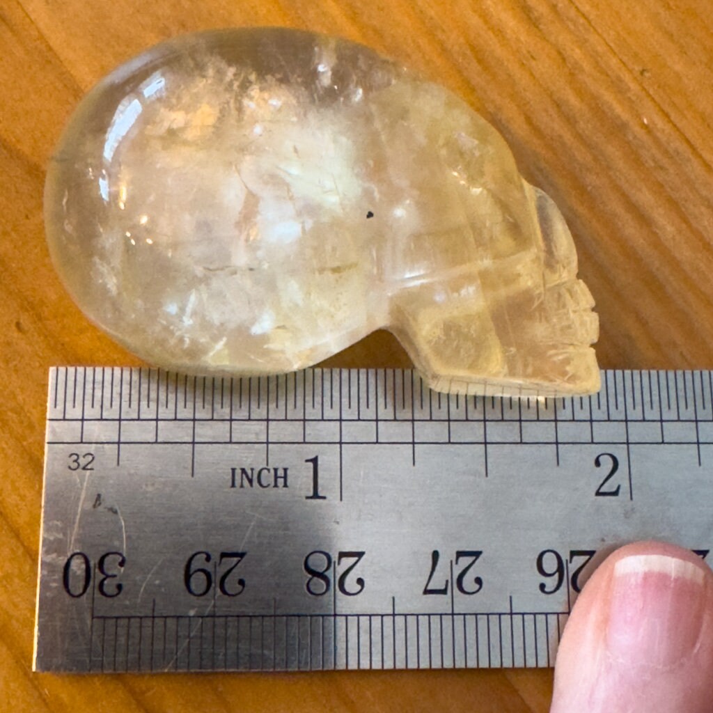 Elongated citrine skull by Igor de Souza