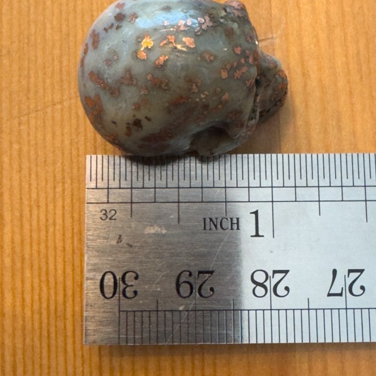 Copper in Agate Skull Carved by Artifactual