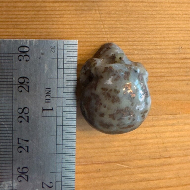 Copper in Agate Skull Carved by Artifactual