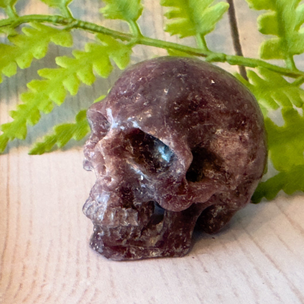 Sweet Lepidolite Crystal Skull by Artifactual
