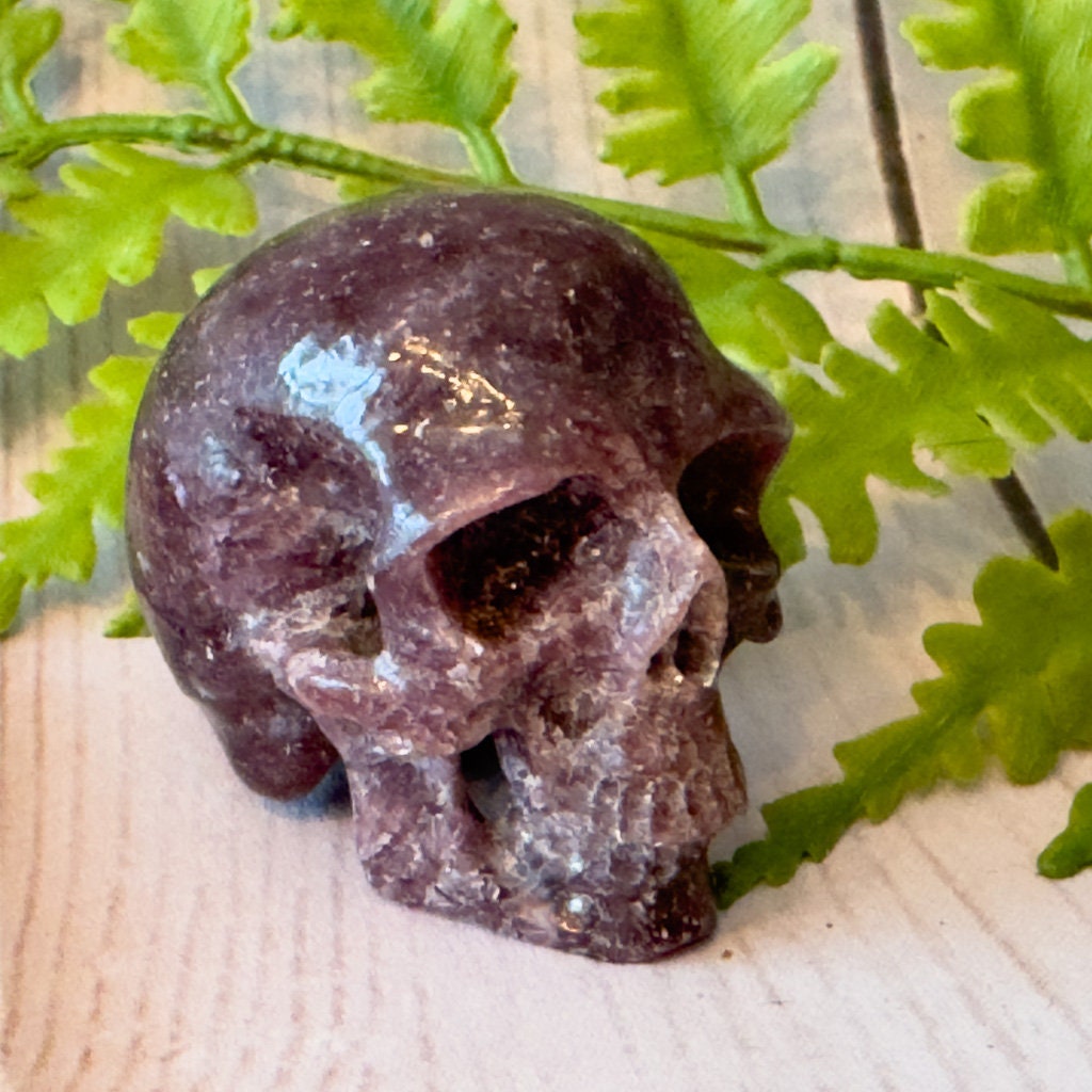 Sweet Lepidolite Crystal Skull by Artifactual