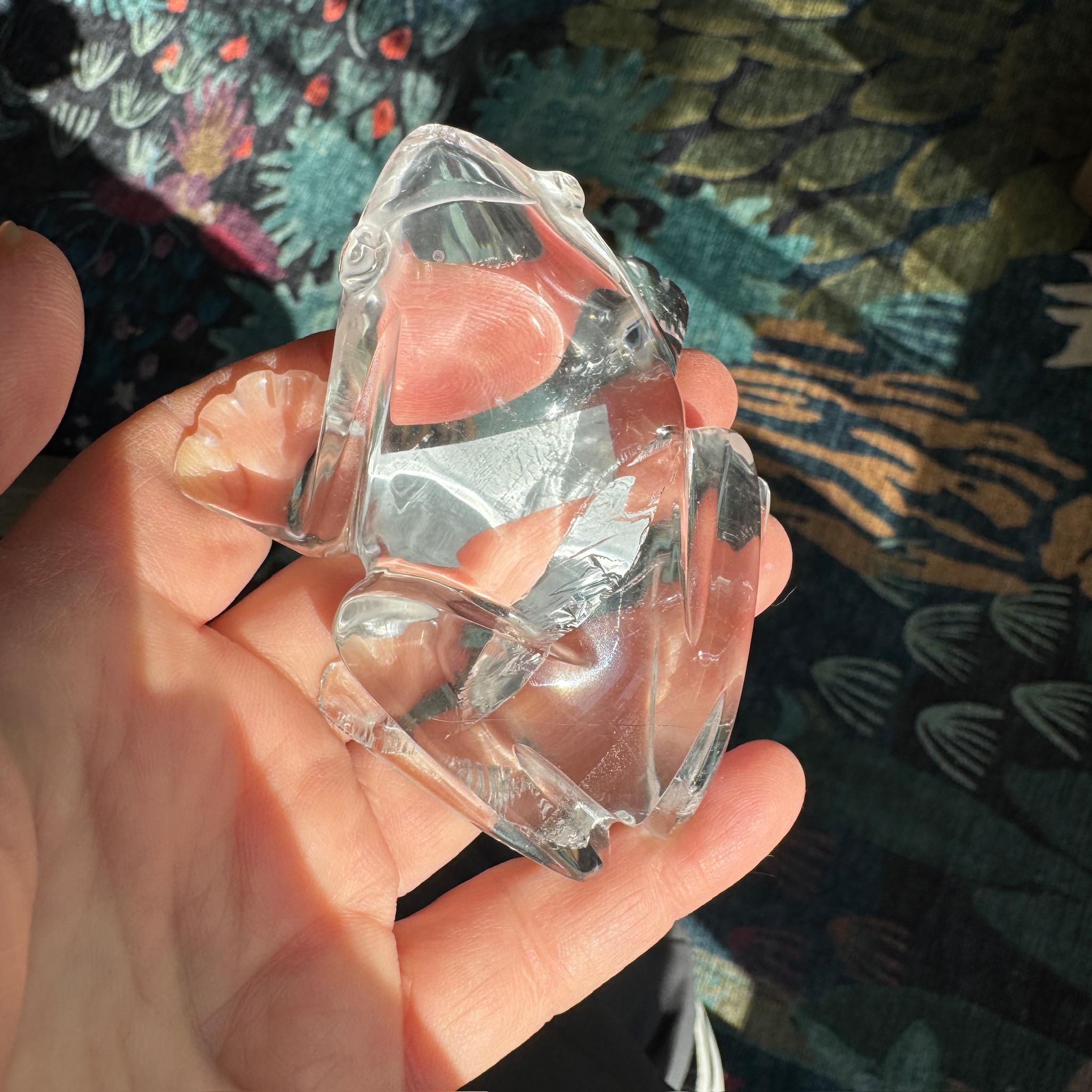 Clear Quartz Venturini Frog