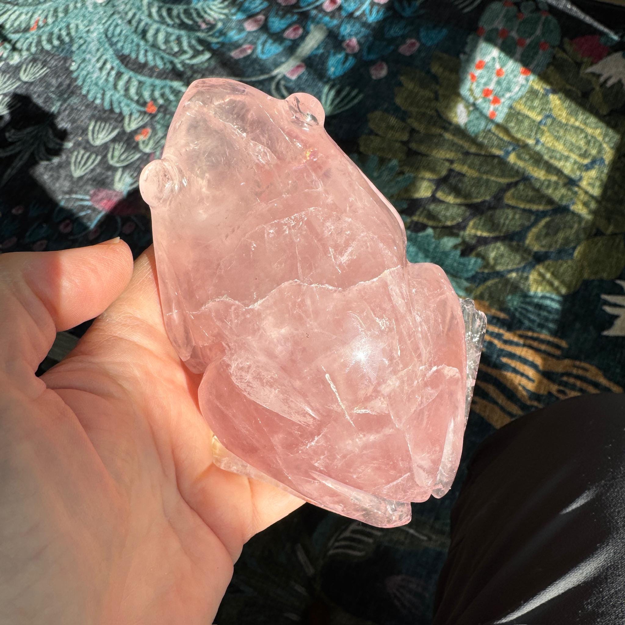 Super Sweet Rose Quartz Frog, Venturini Carve