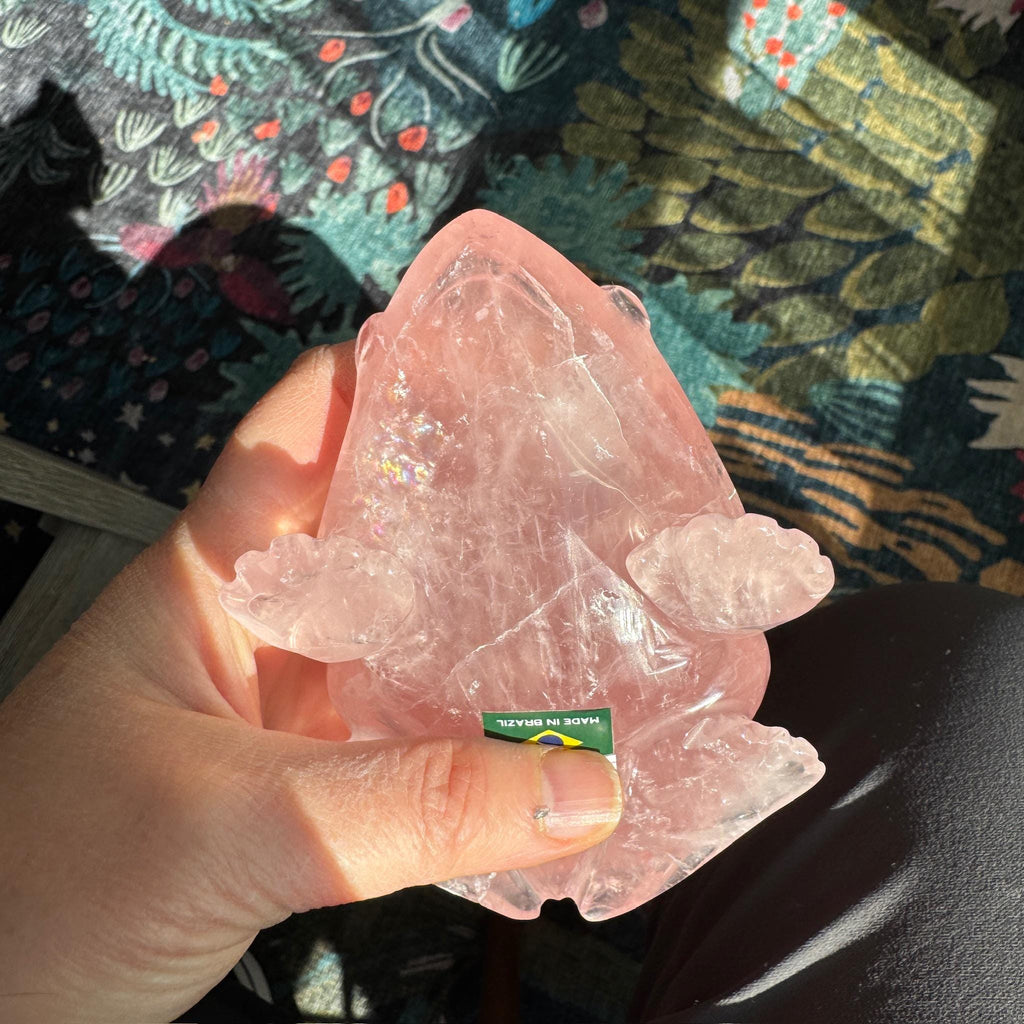 Super Sweet Rose Quartz Frog, Venturini Carve