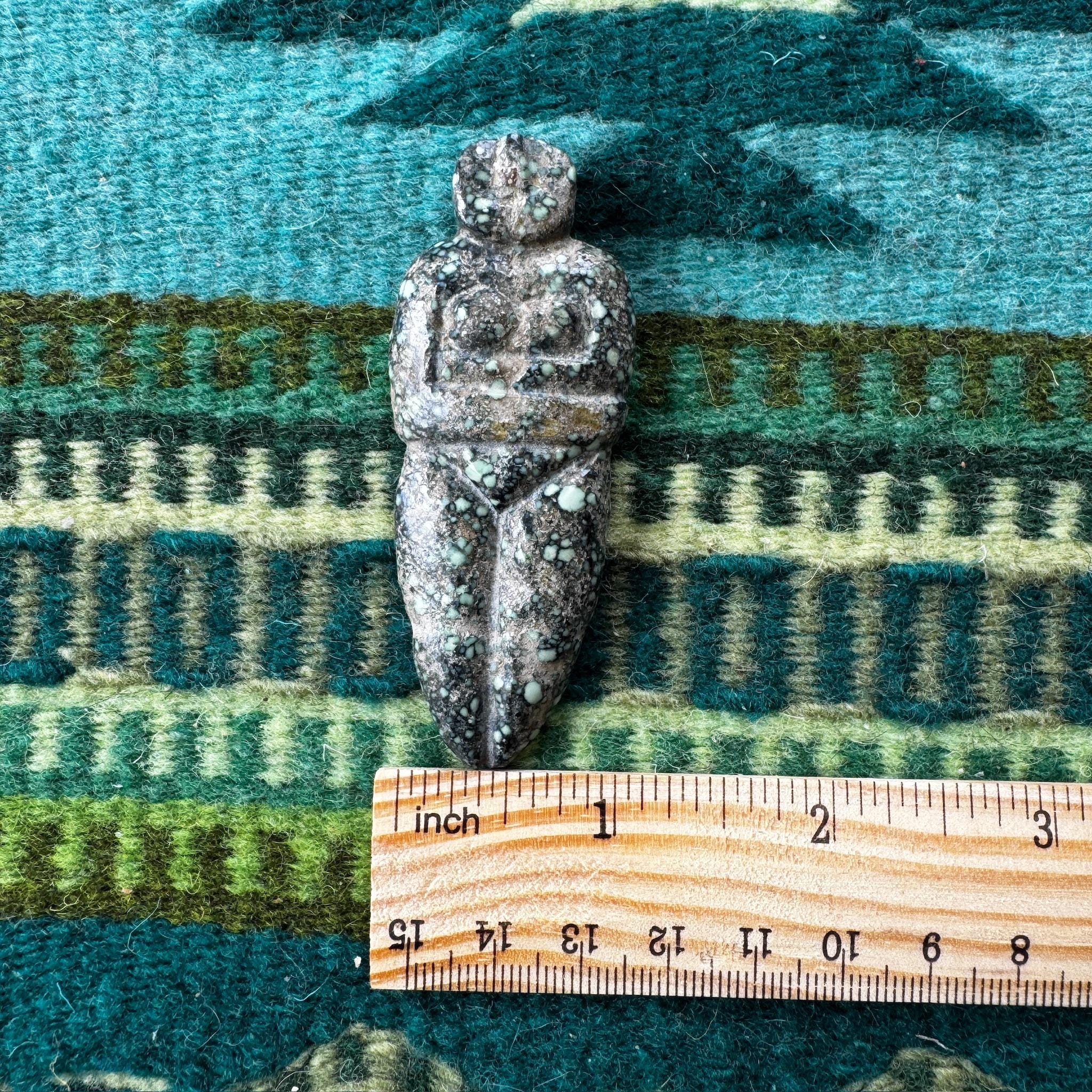 This is a beautiful, larger turquoise in matrix goddess we got from Artifactual