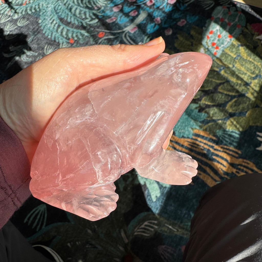 Super Sweet Rose Quartz Frog, Venturini Carve
