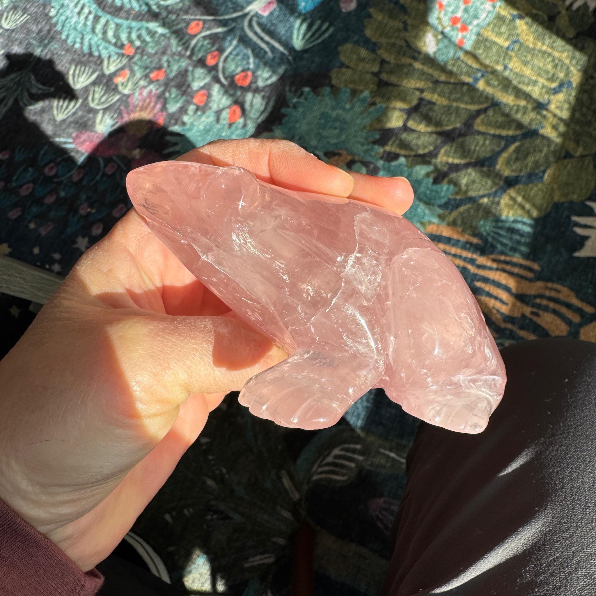 Super Sweet Rose Quartz Frog, Venturini Carve