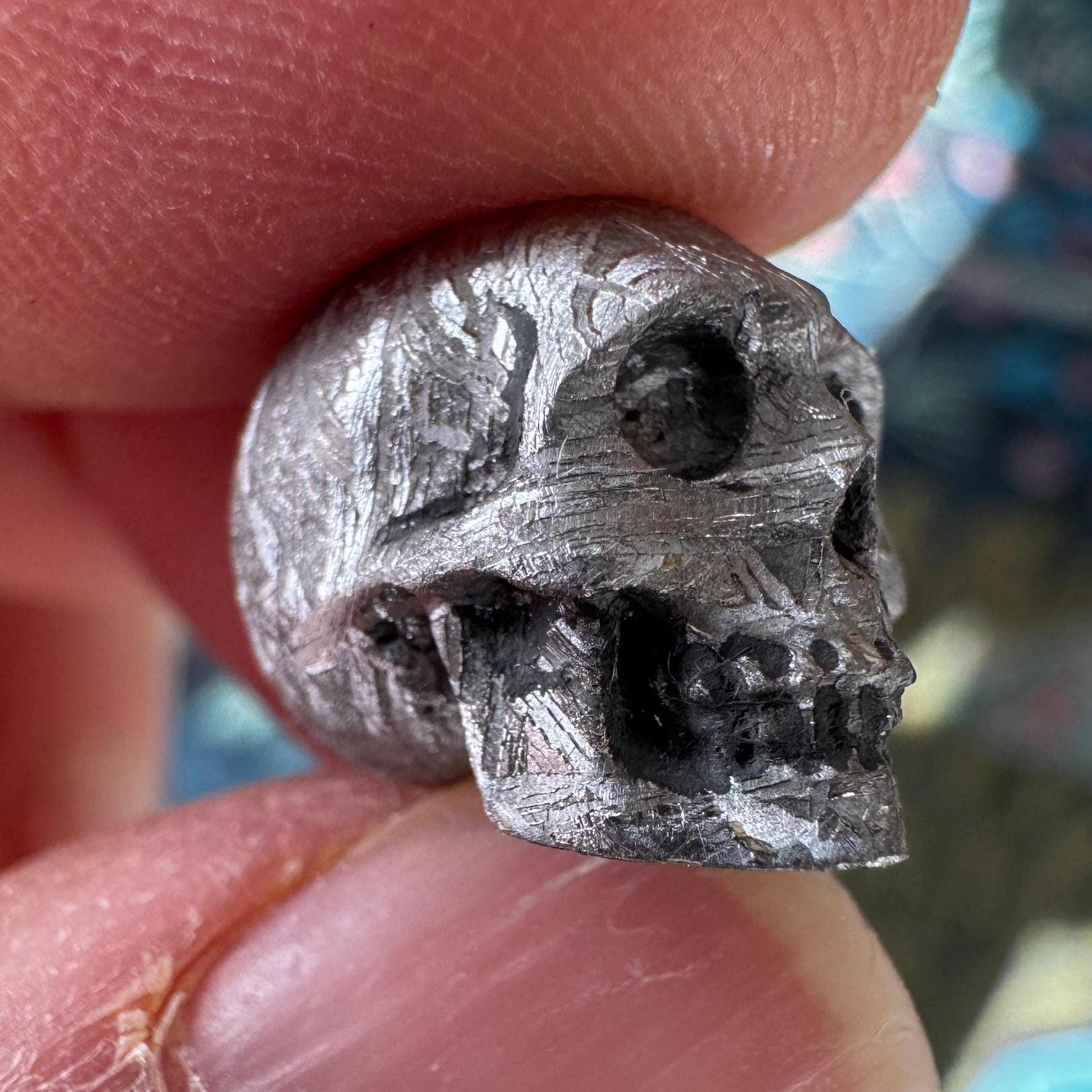 Small Detailed Gibeon Meteorite Skull #3 from Artifactual