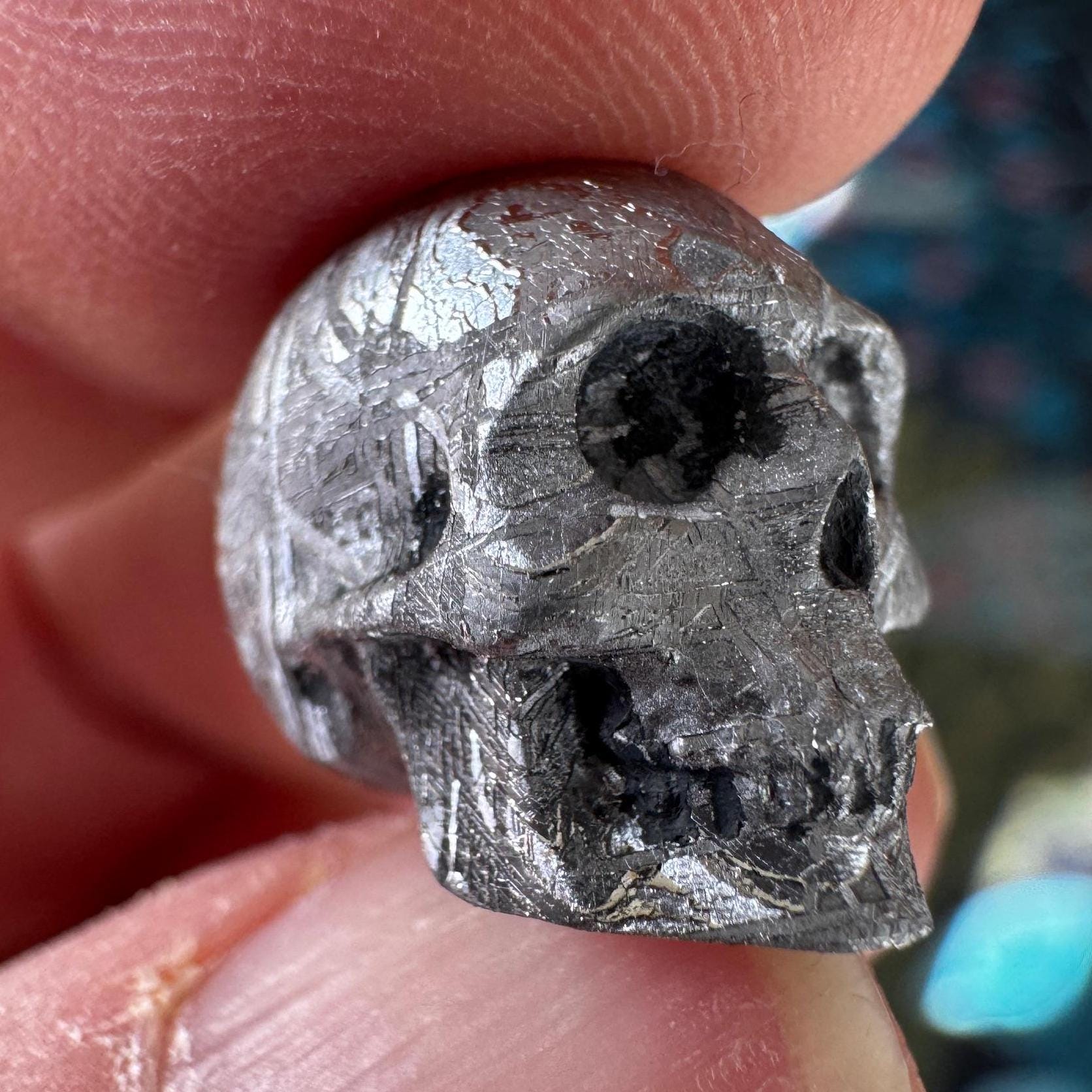Small Detailed Gibeon Meteorite Skull #4 from Artifactual