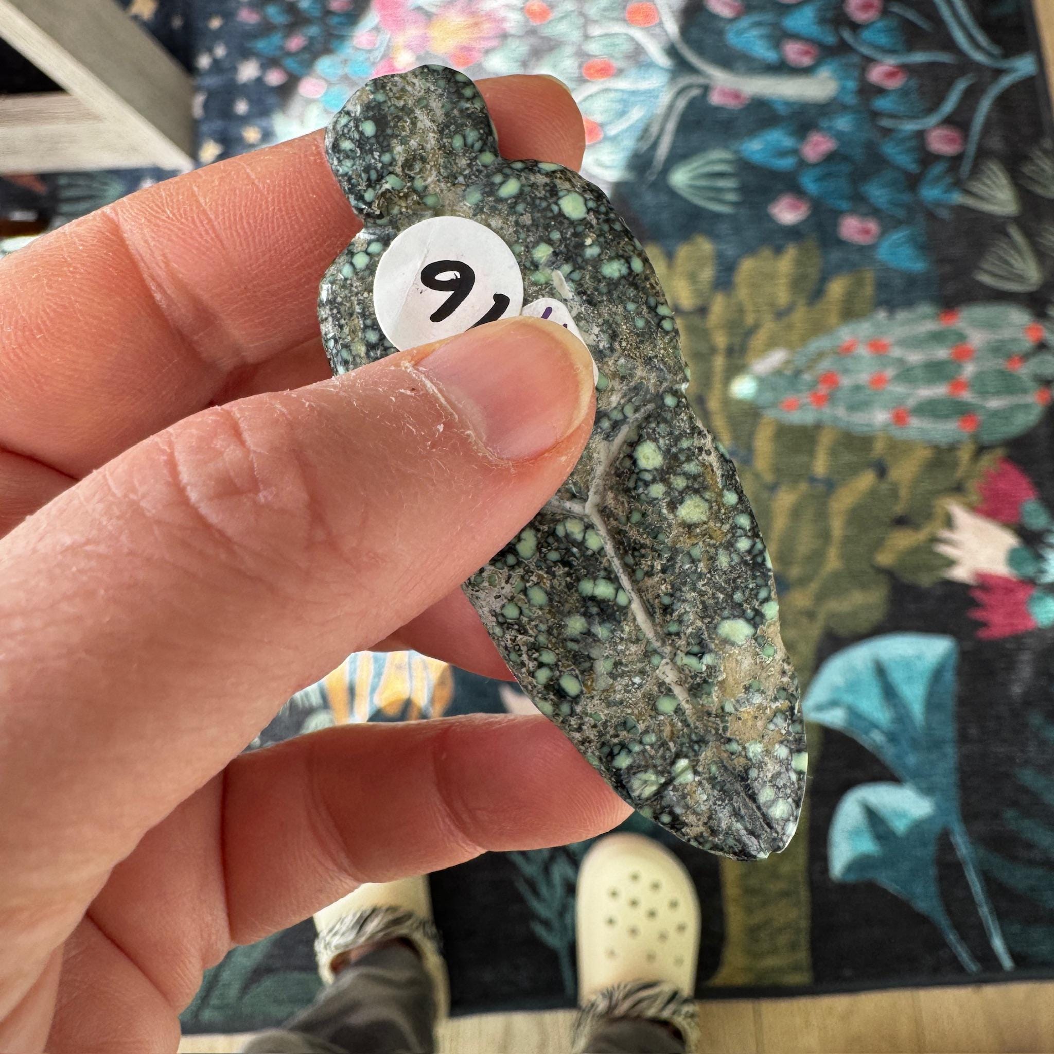 This is a beautiful, larger turquoise in matrix goddess we got from Artifactual