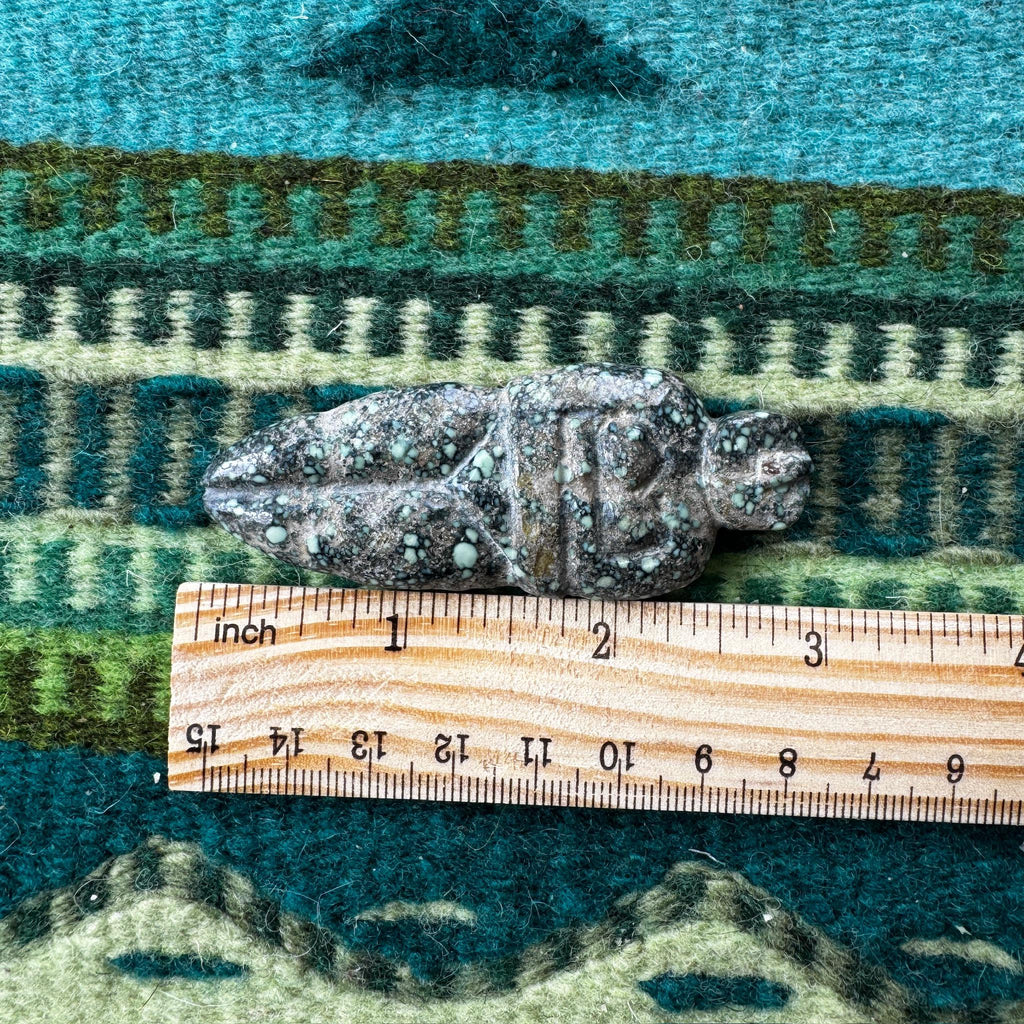 This is a beautiful, larger turquoise in matrix goddess we got from Artifactual