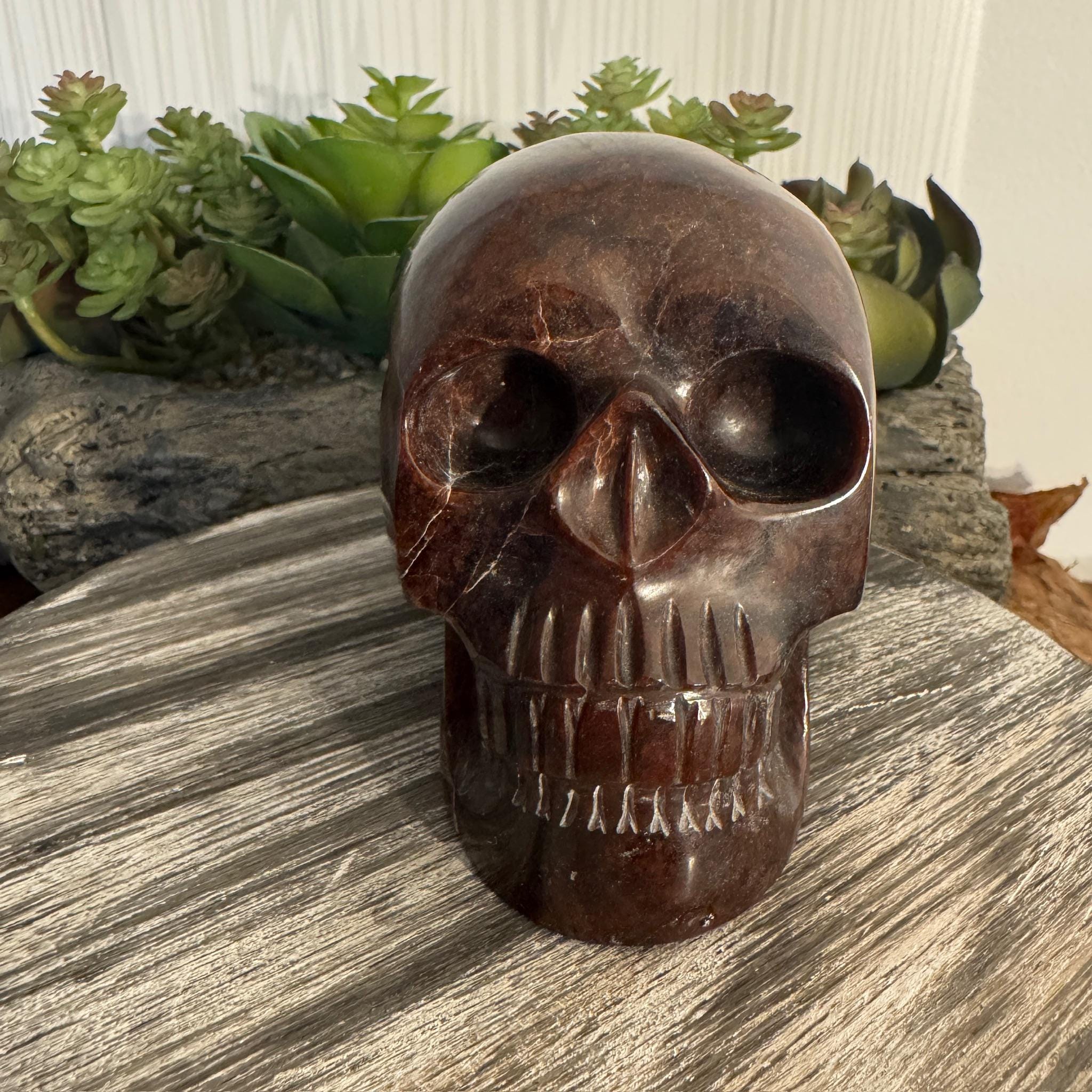 Large Garnet Skull, Beautifully Carved