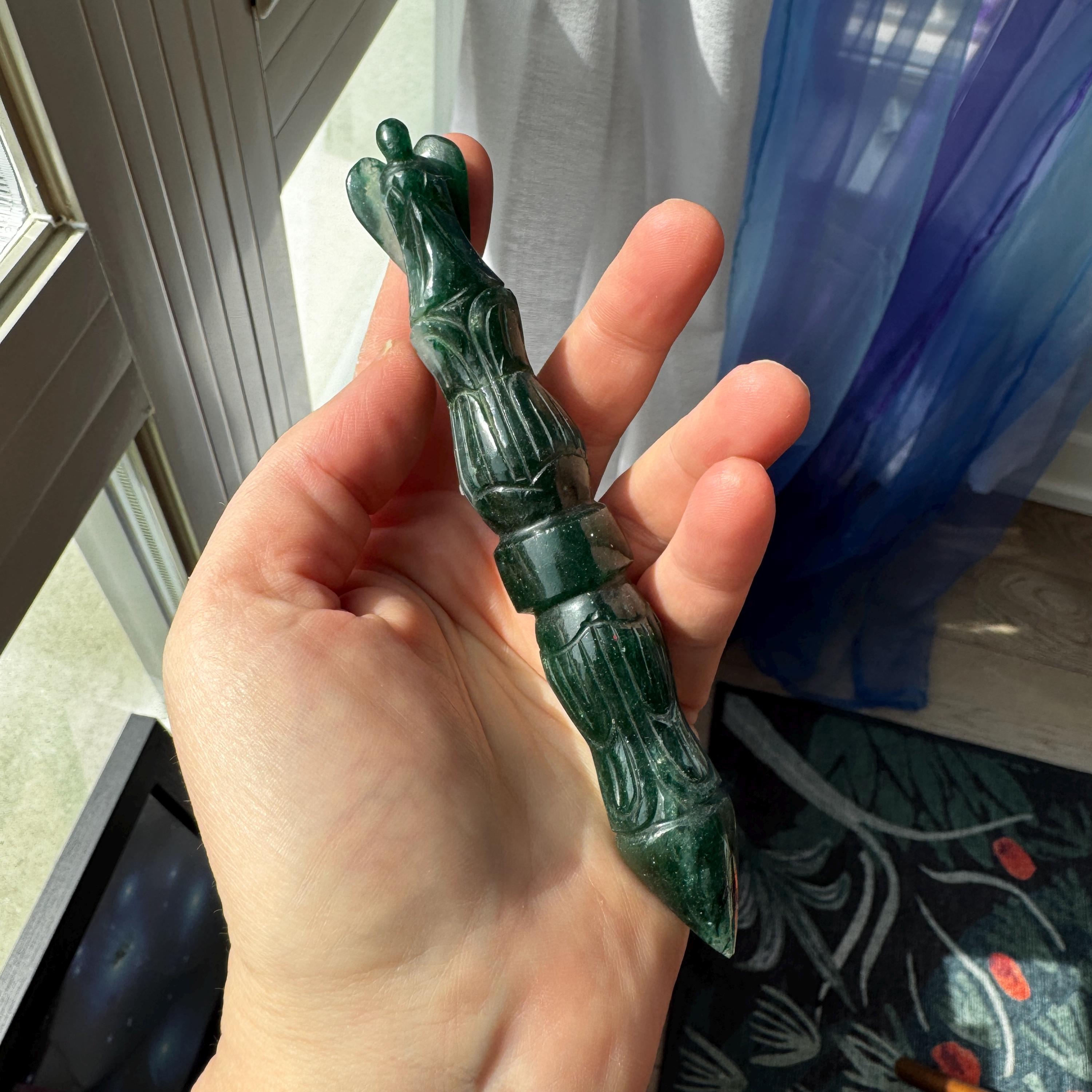 Green Aventurine Angel Wand