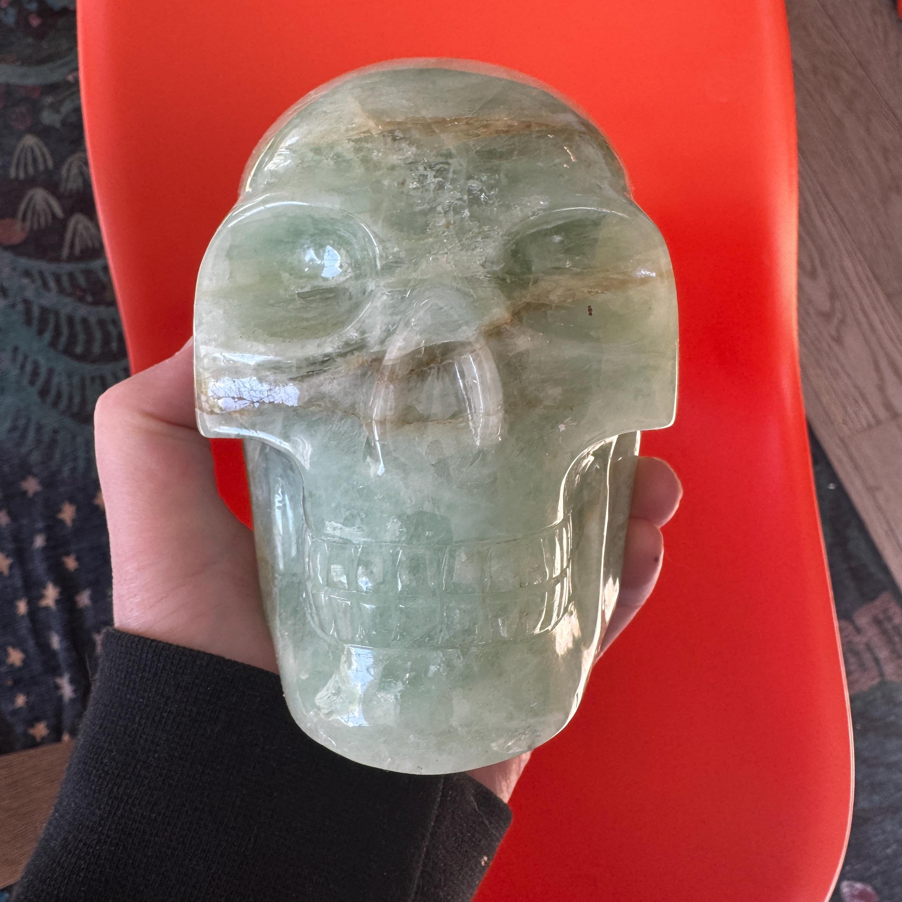Large Carved Walmere Crystal Skull