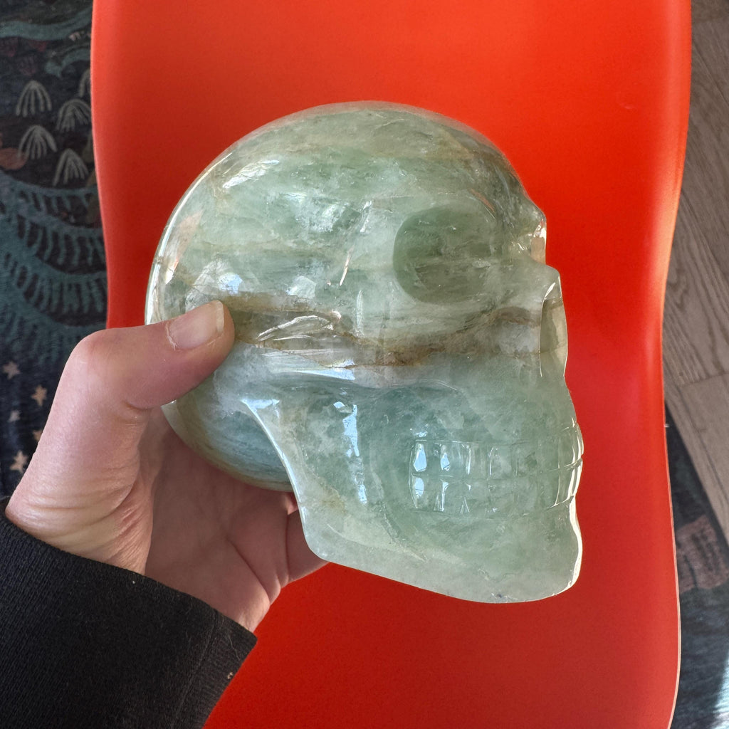 Large Carved Walmere Crystal Skull