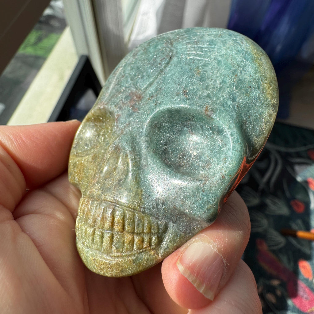 Multicolor Aventurine Leandro De Souza Palm Skull