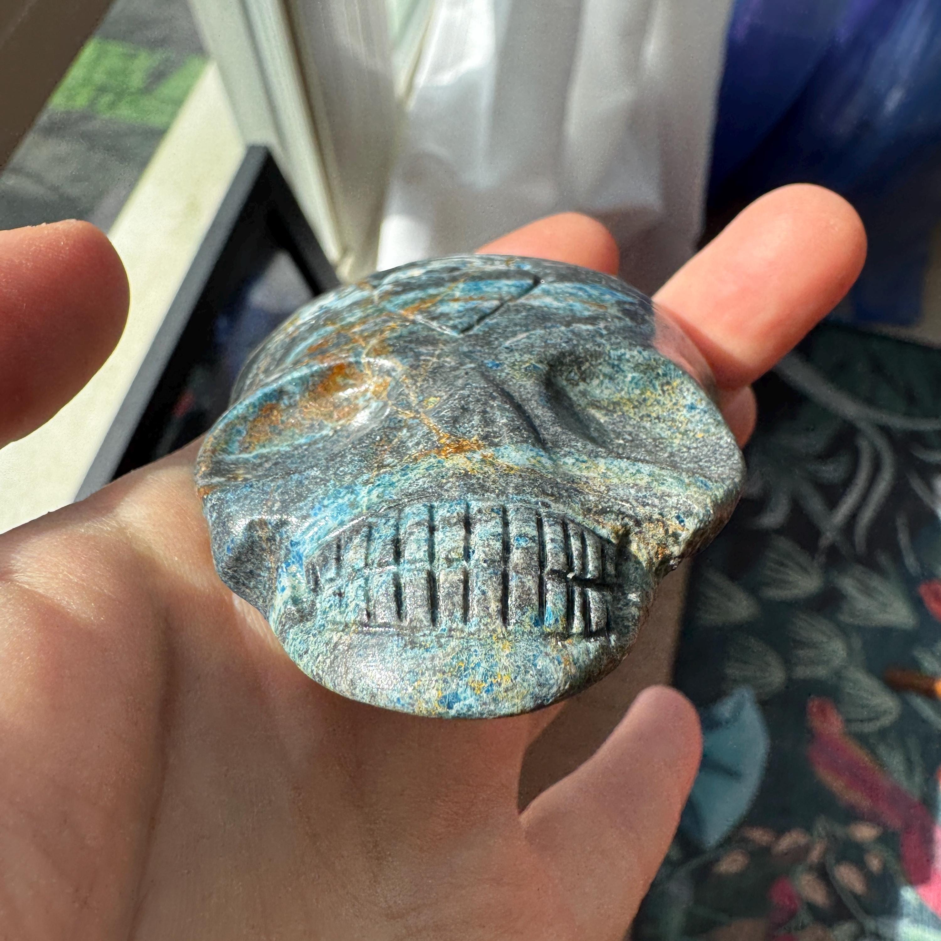 Azurite Leandro De Souza Palm Skull