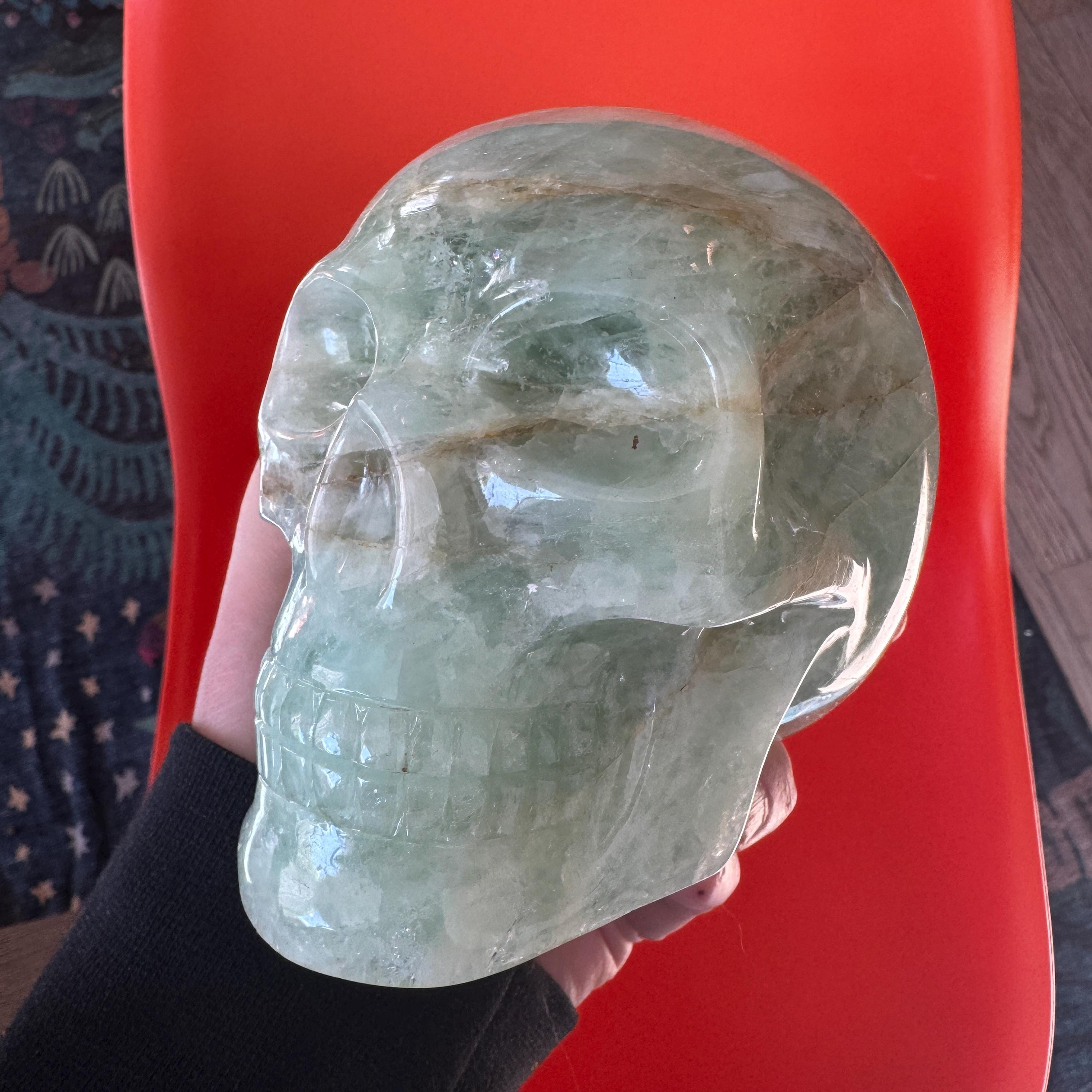 Large Carved Walmere Crystal Skull