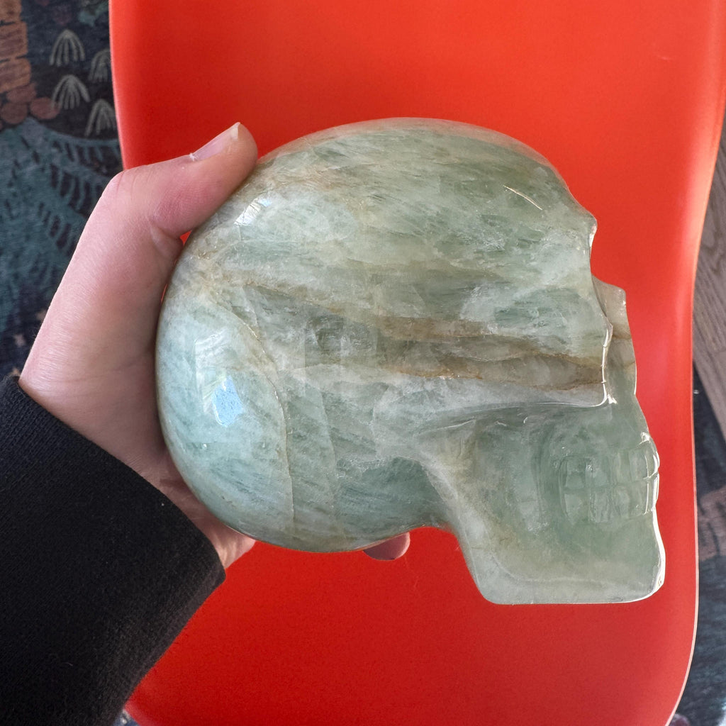 Large Carved Walmere Crystal Skull